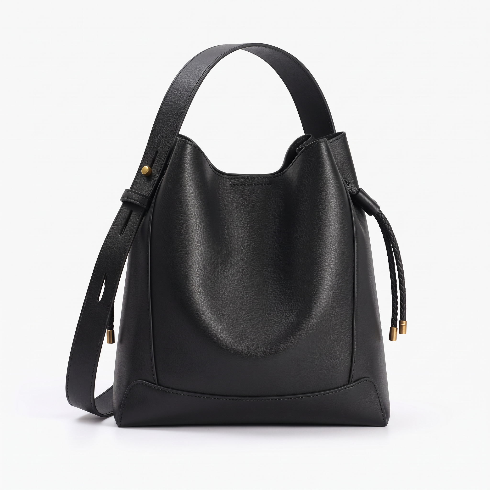 Sac LEILA noir, vue de face