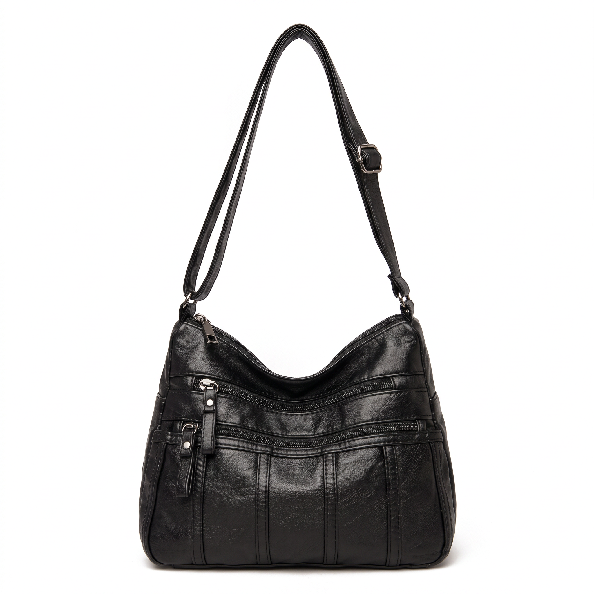 Sac TESSA noir, vue de face