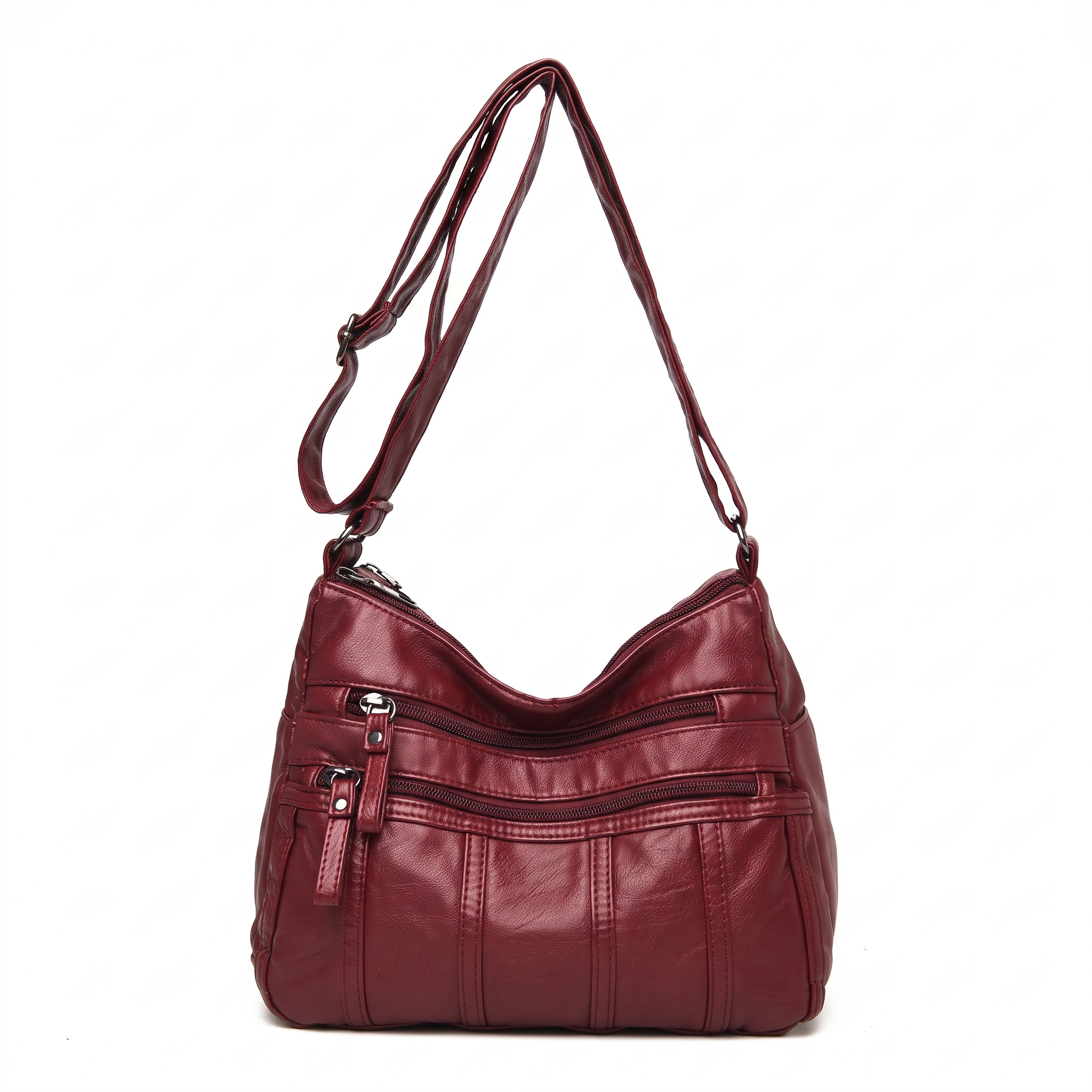 Sac TESSA rouge bordeaux, vue de face