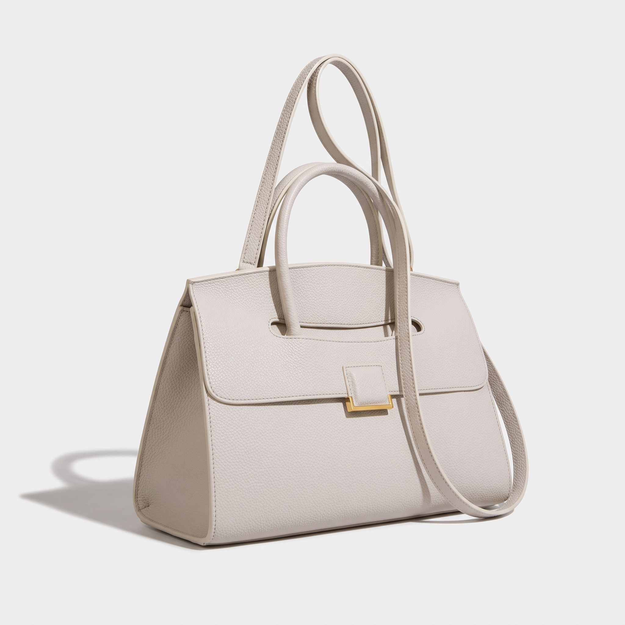 Sac à main MADISON crème, vue de trois-quarts