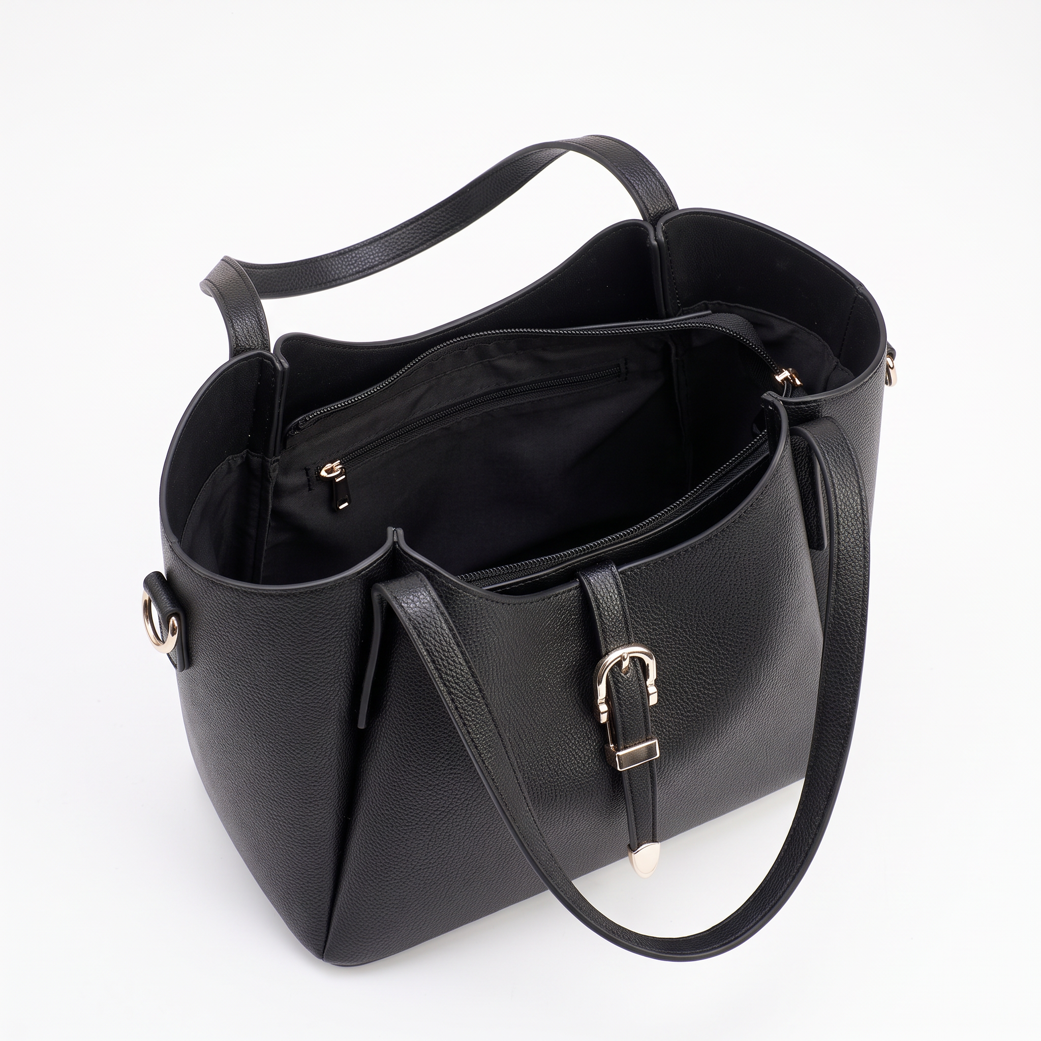 Sac cabas GIULIA noir, intérieur