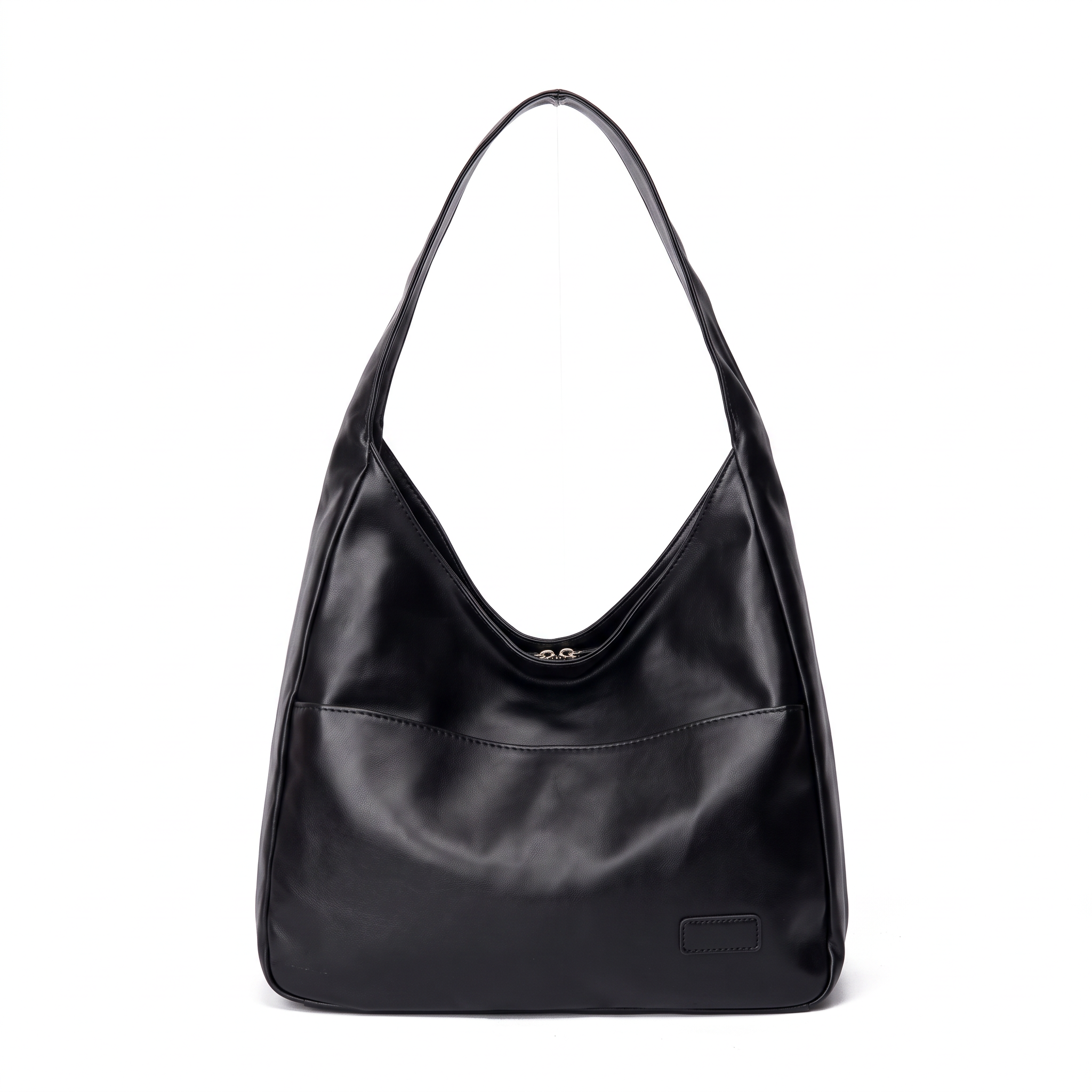 Sac hobo DAKOTA noir, vue de face