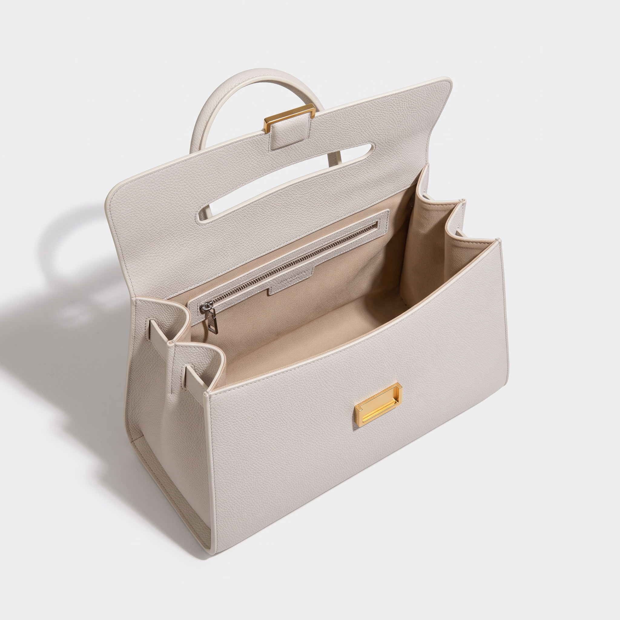 Sac à main MADISON crème, intérieur