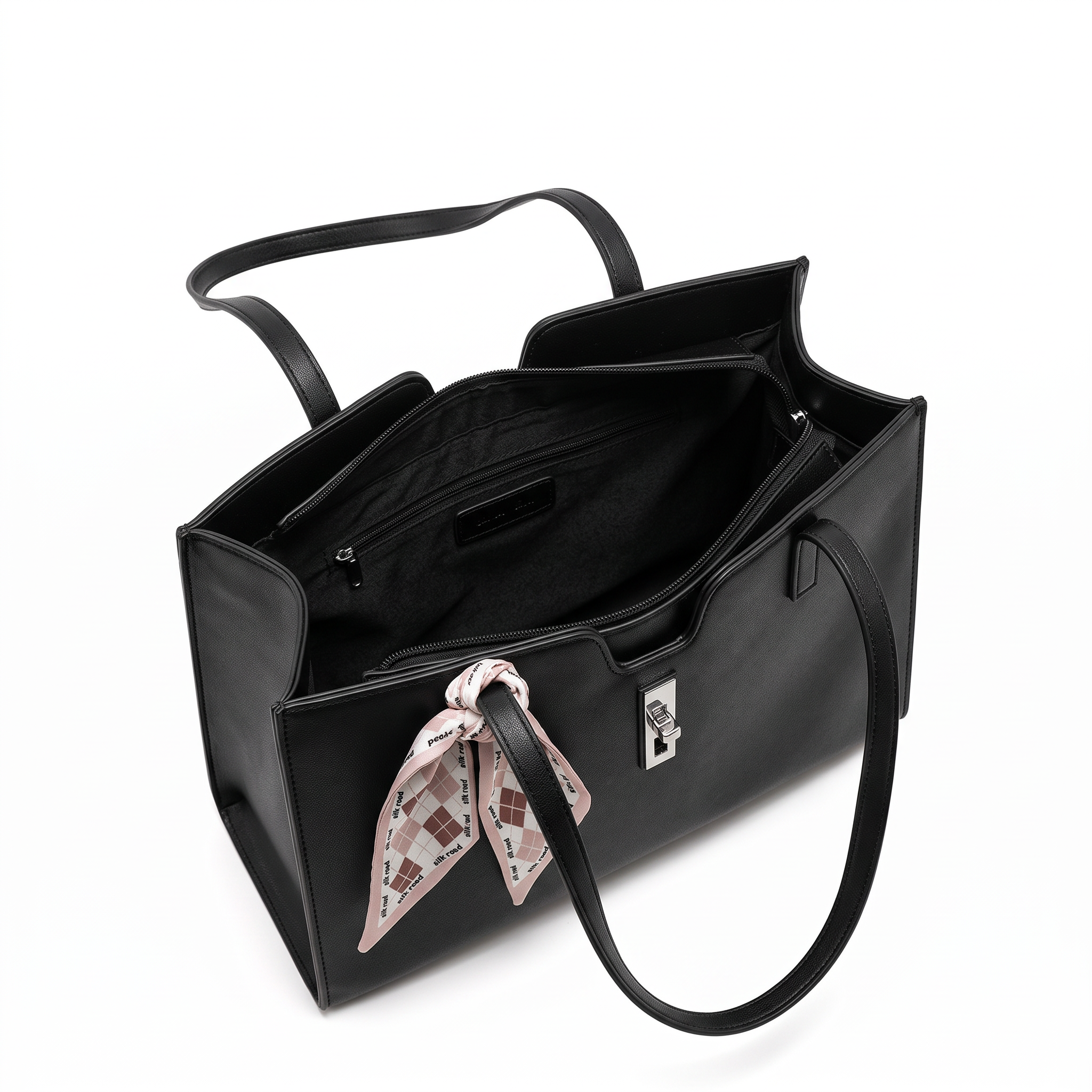 Sac cabas BIANCA noir, intérieur