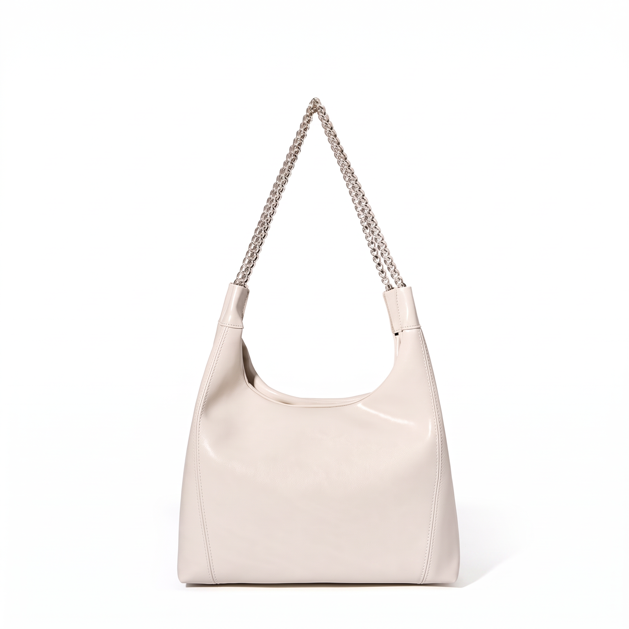 Sac hobo BEATRIZ blanc, vue de face