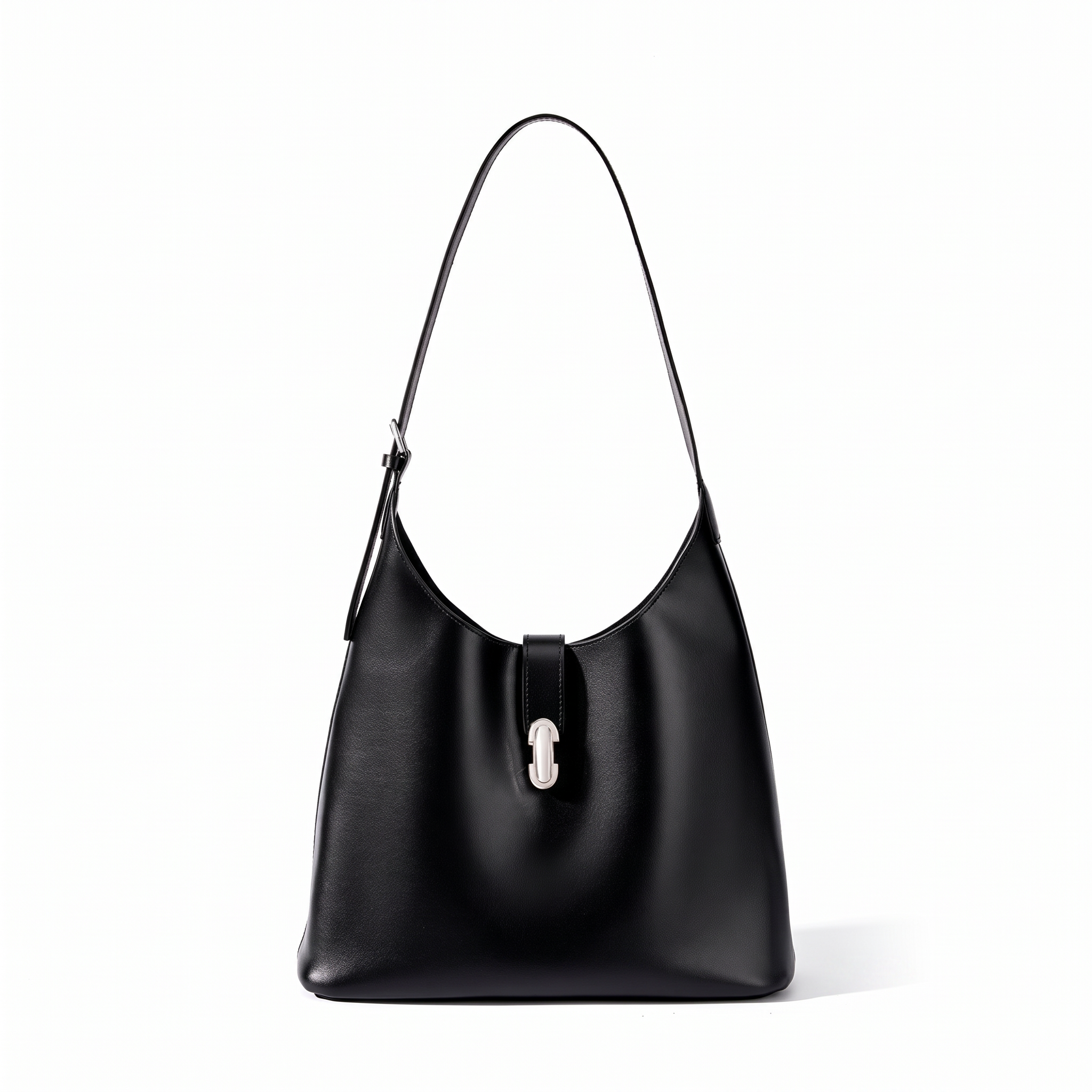 Sac hobo CARMEN noir, vue de face