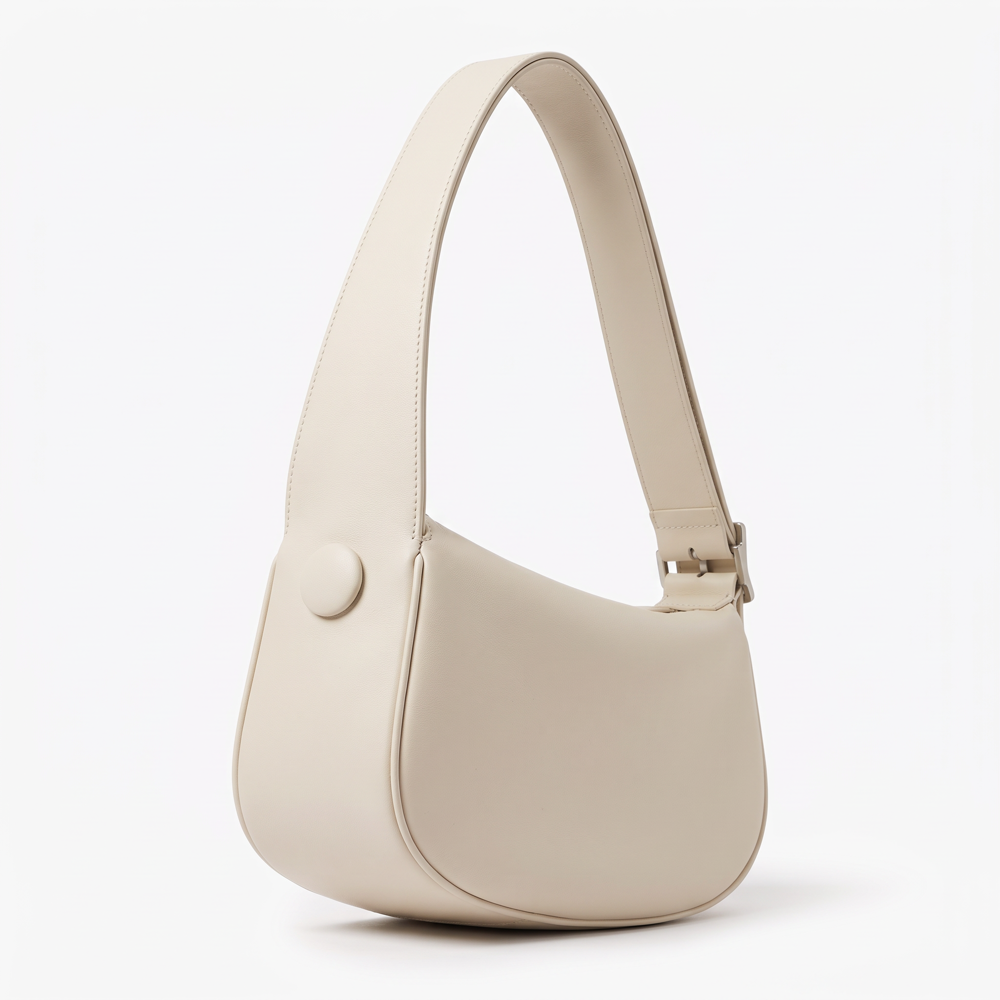 Sac bandoulière LUCIA crème, vue de trois-quarts