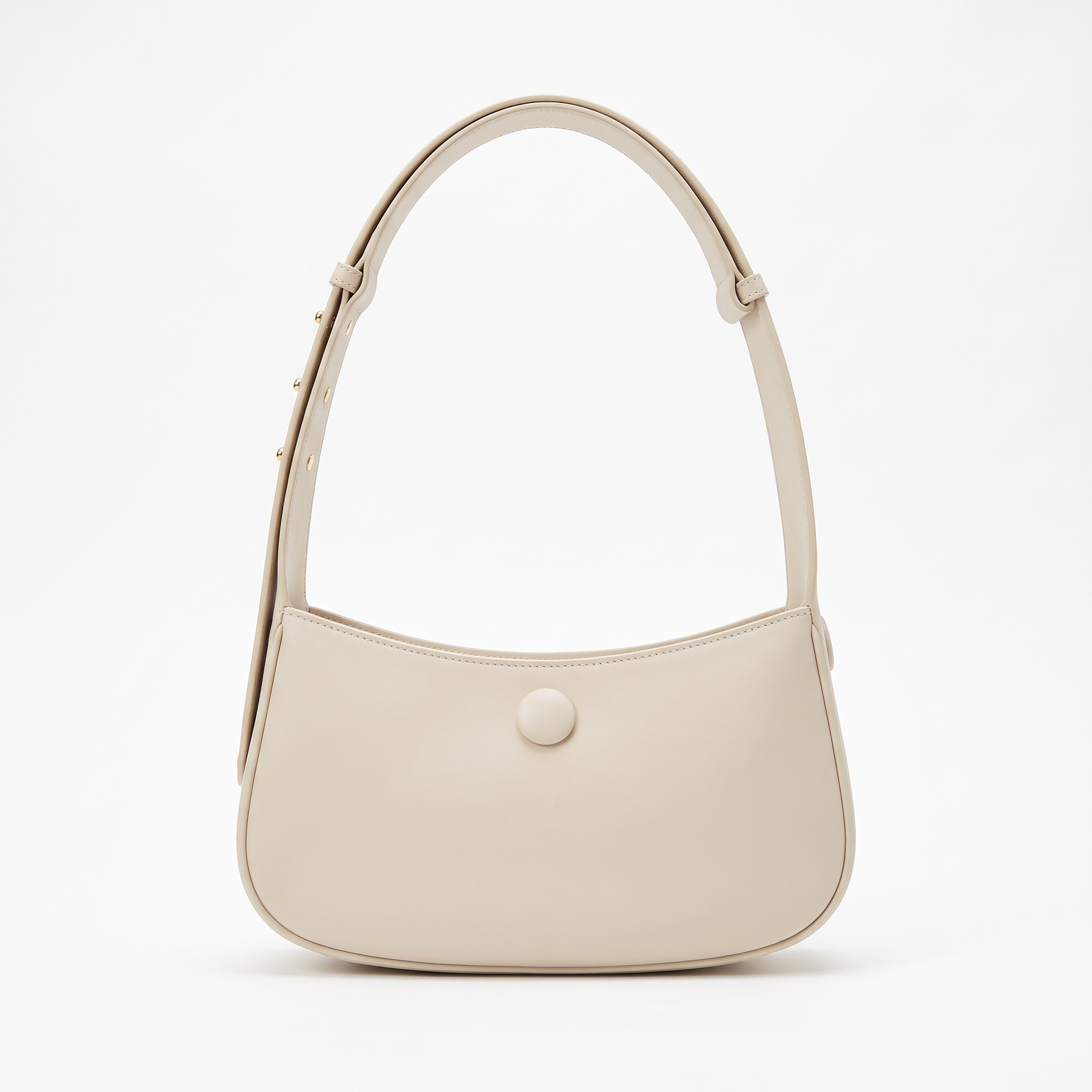 Sac bandoulière LUCIA crème, vue de face