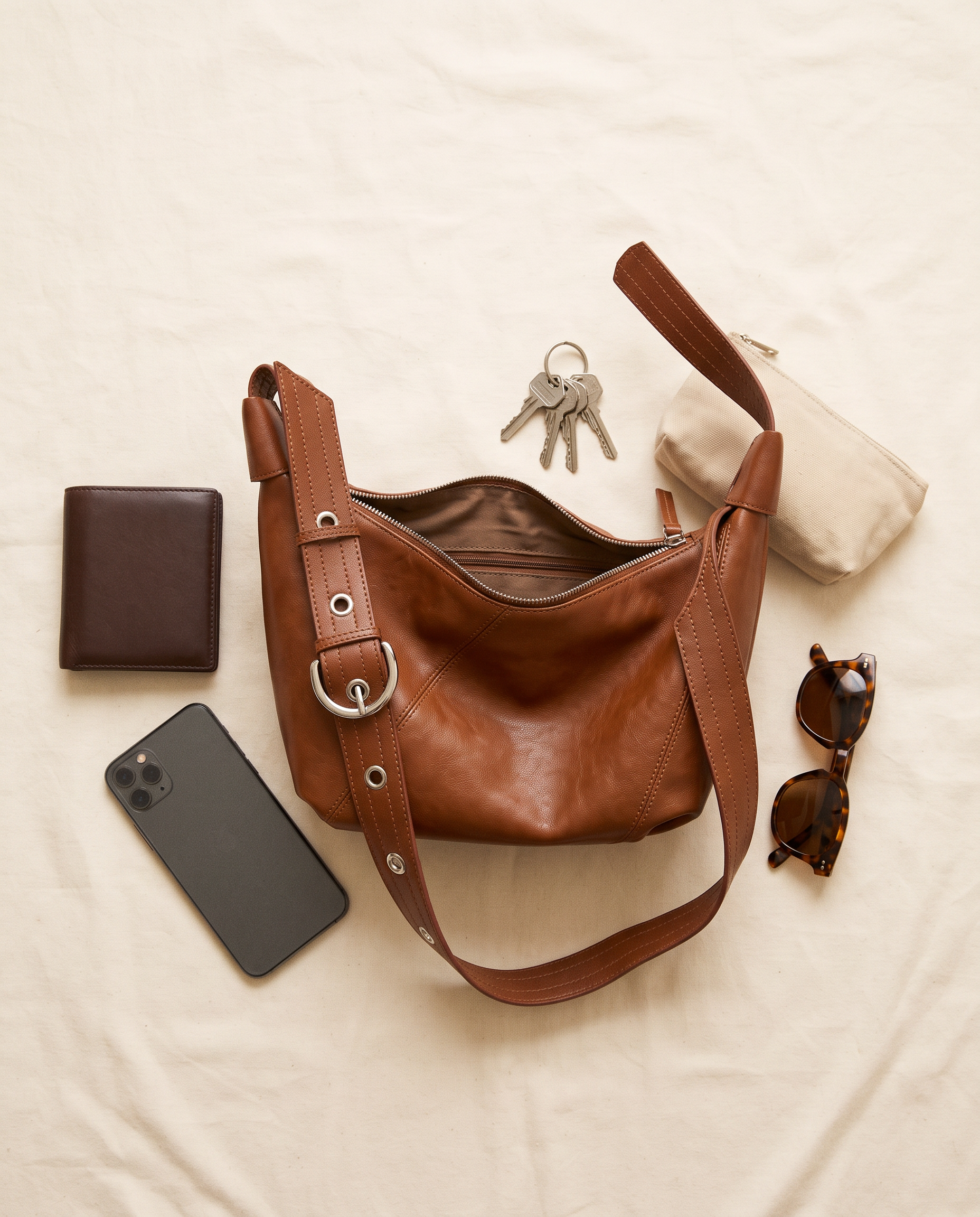 Sac FRIDA marron, ce que le sac peut contenir