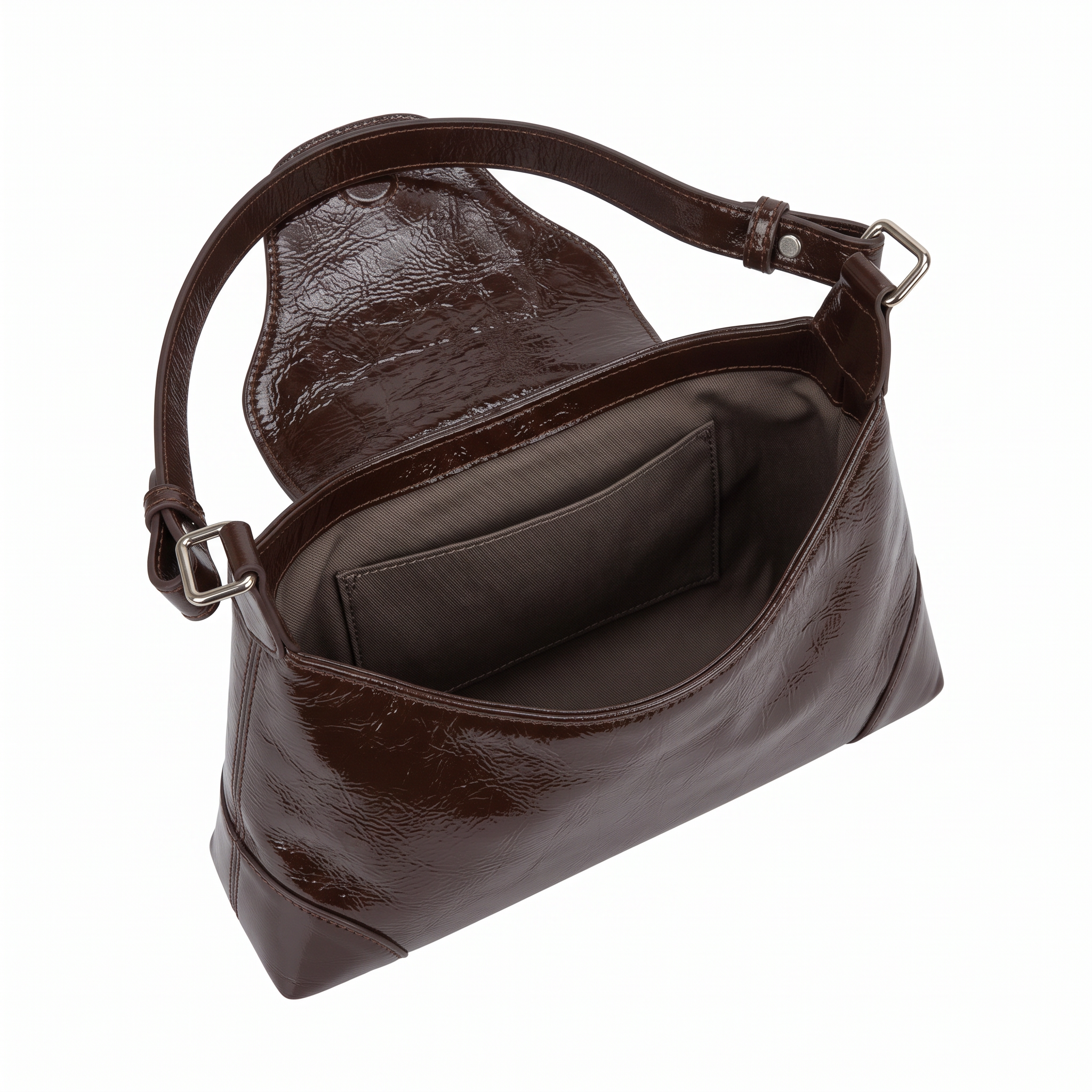 Sac JOANA marron foncé, intérieur