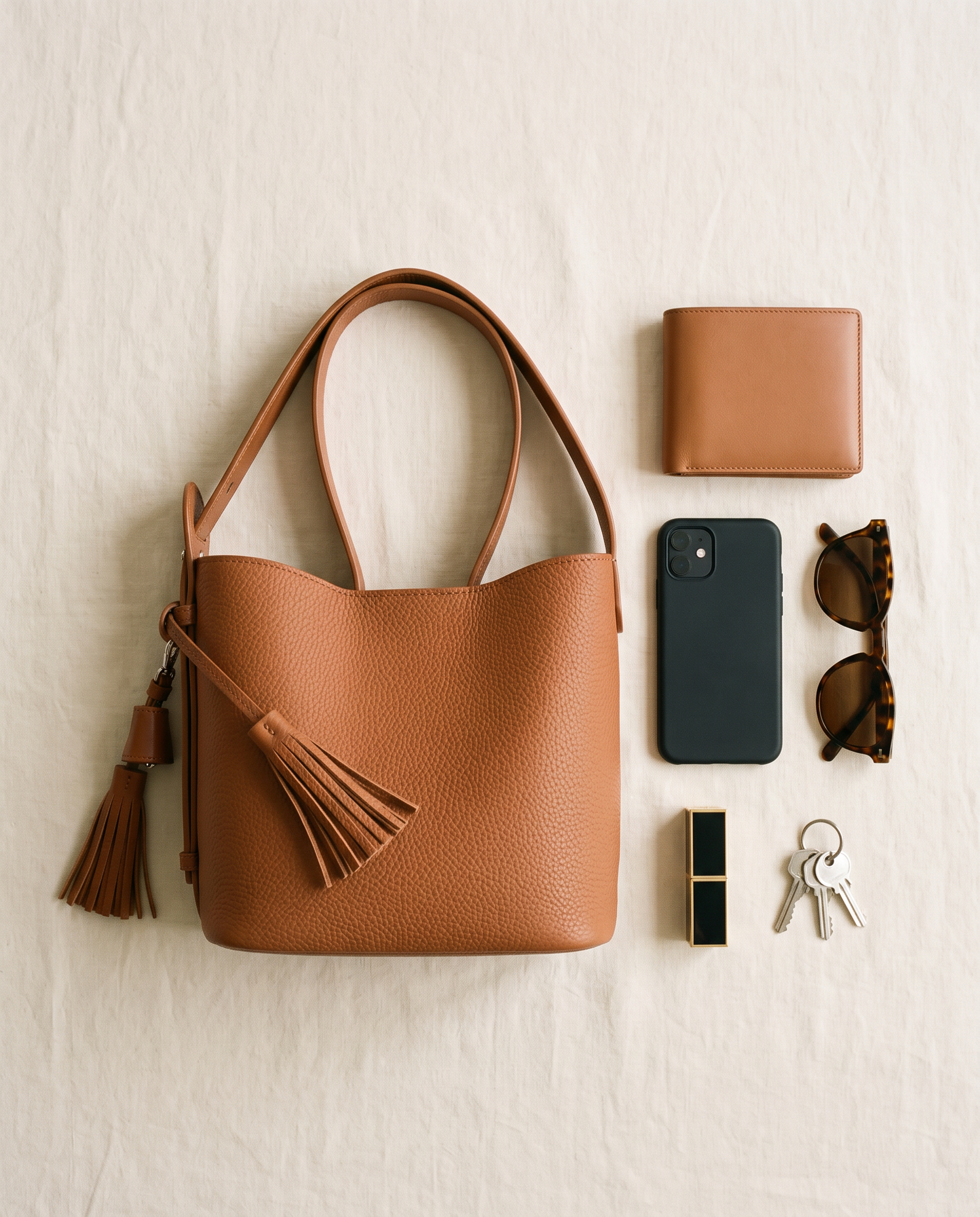 Sac PRIYA camel, ce que le sac peut contenir
