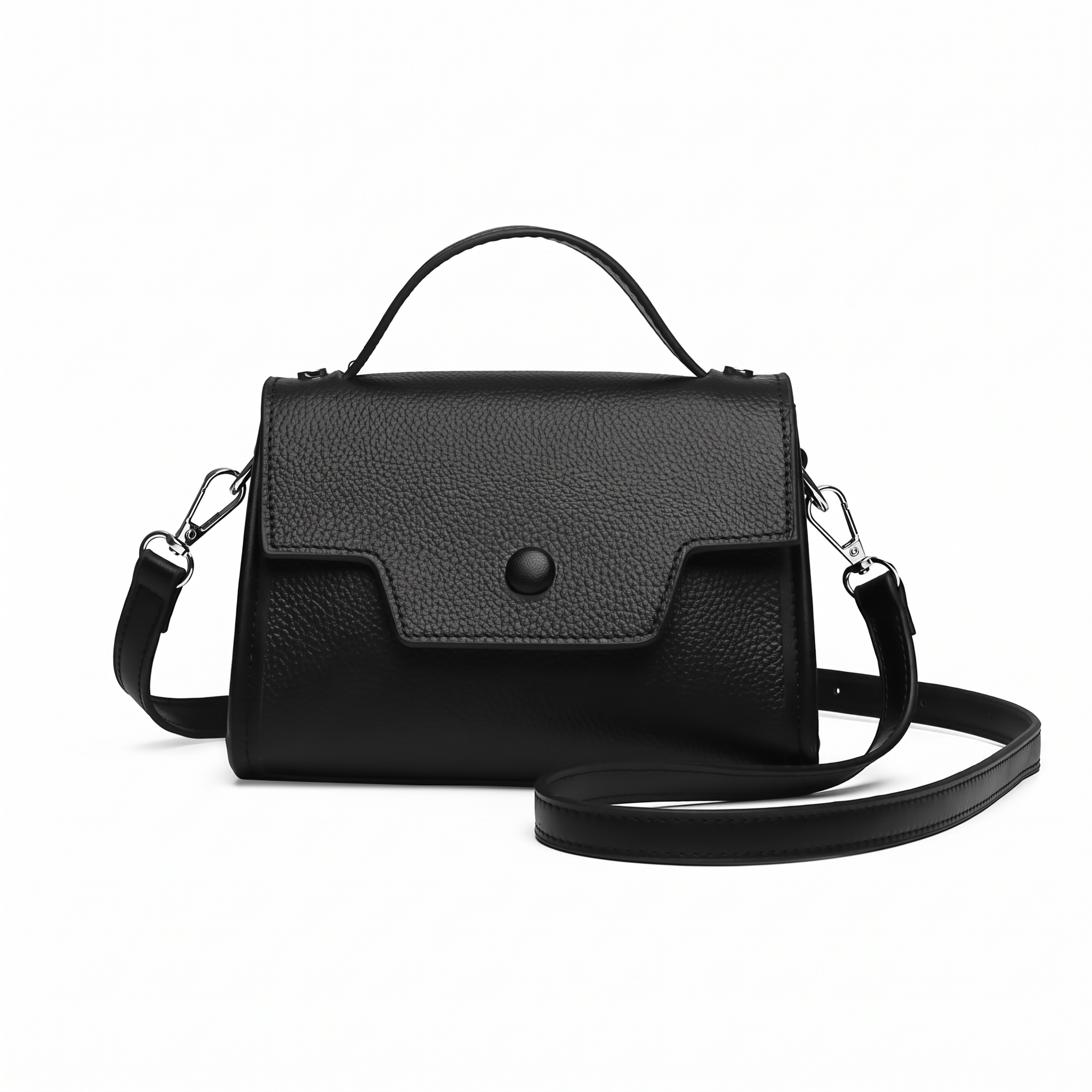 Sac RENATA noir, vue de face