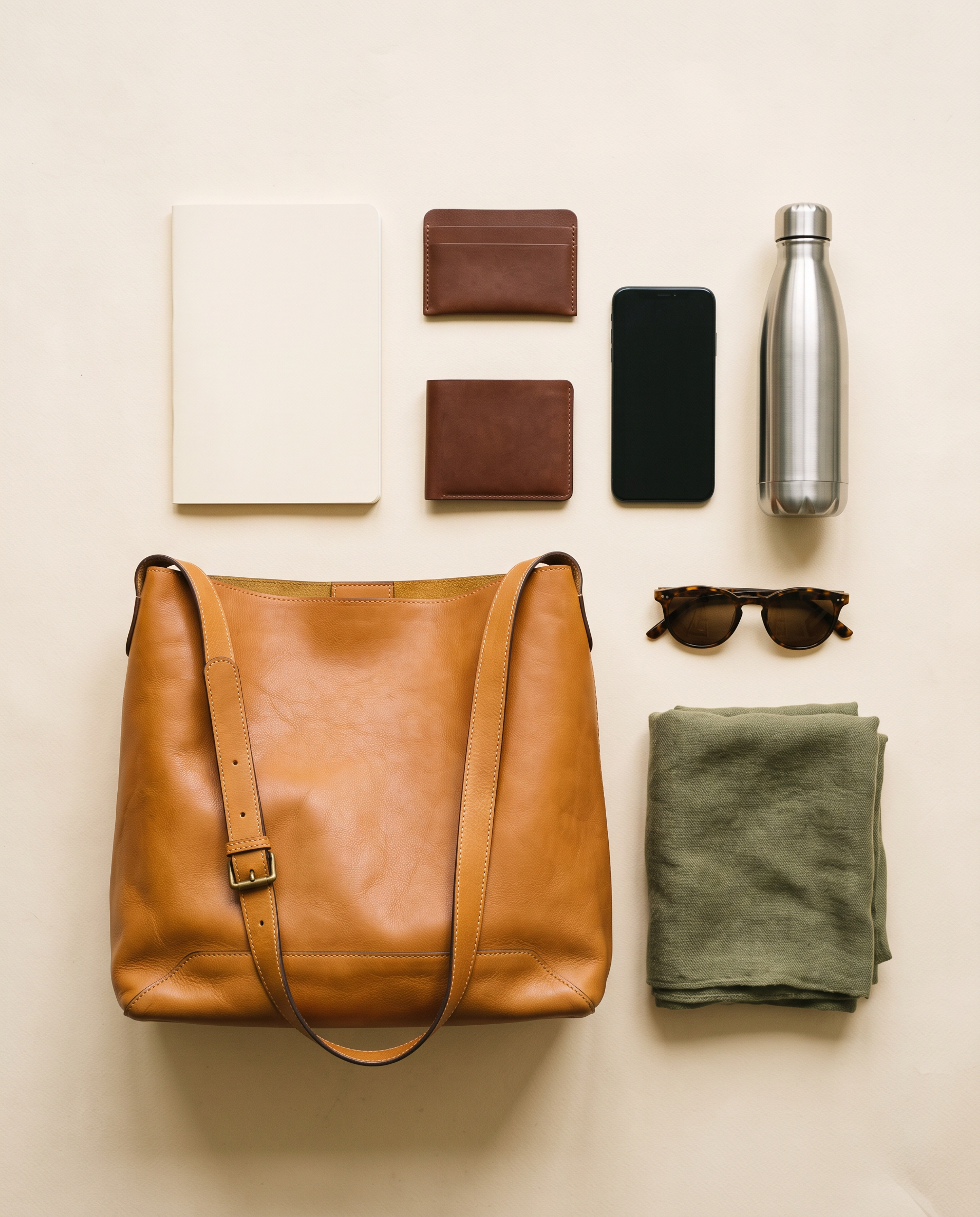 Sac VALERIA camel, ce que le sac peut contenir