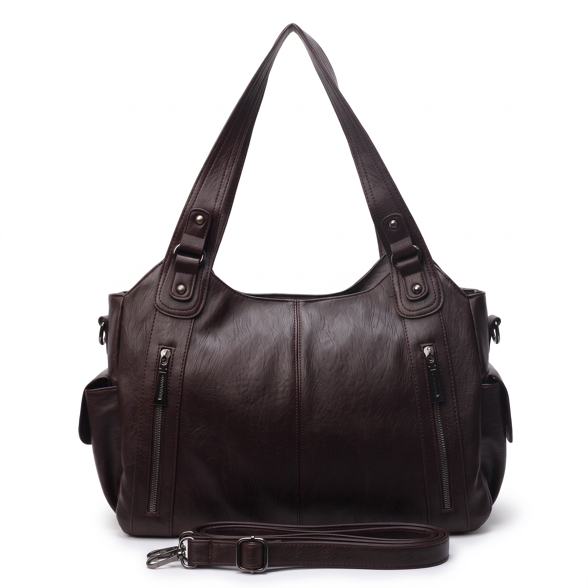 Sac PALOMA marron foncé, vue de face