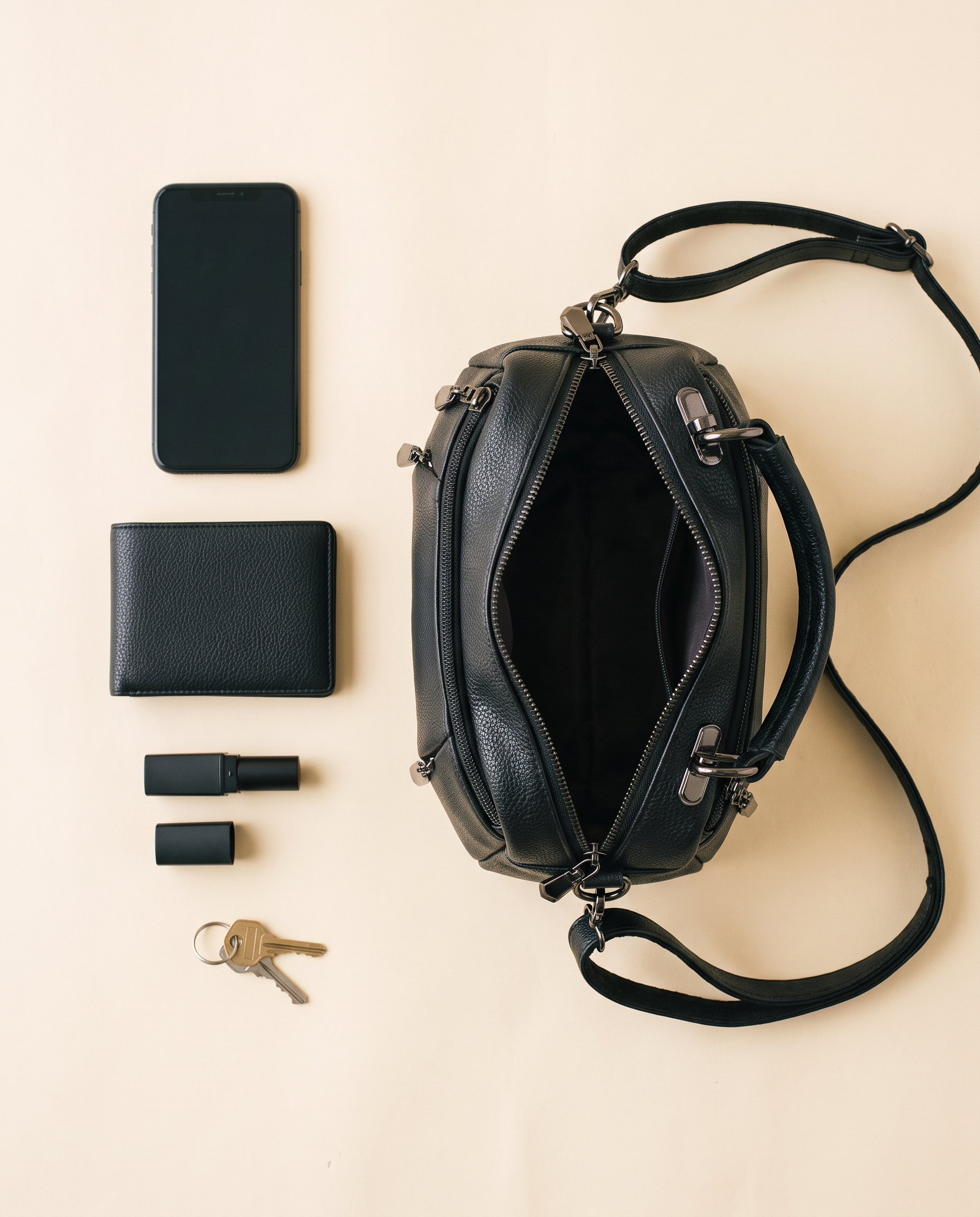 Sac TALIA noir, ce que le sac peut contenir