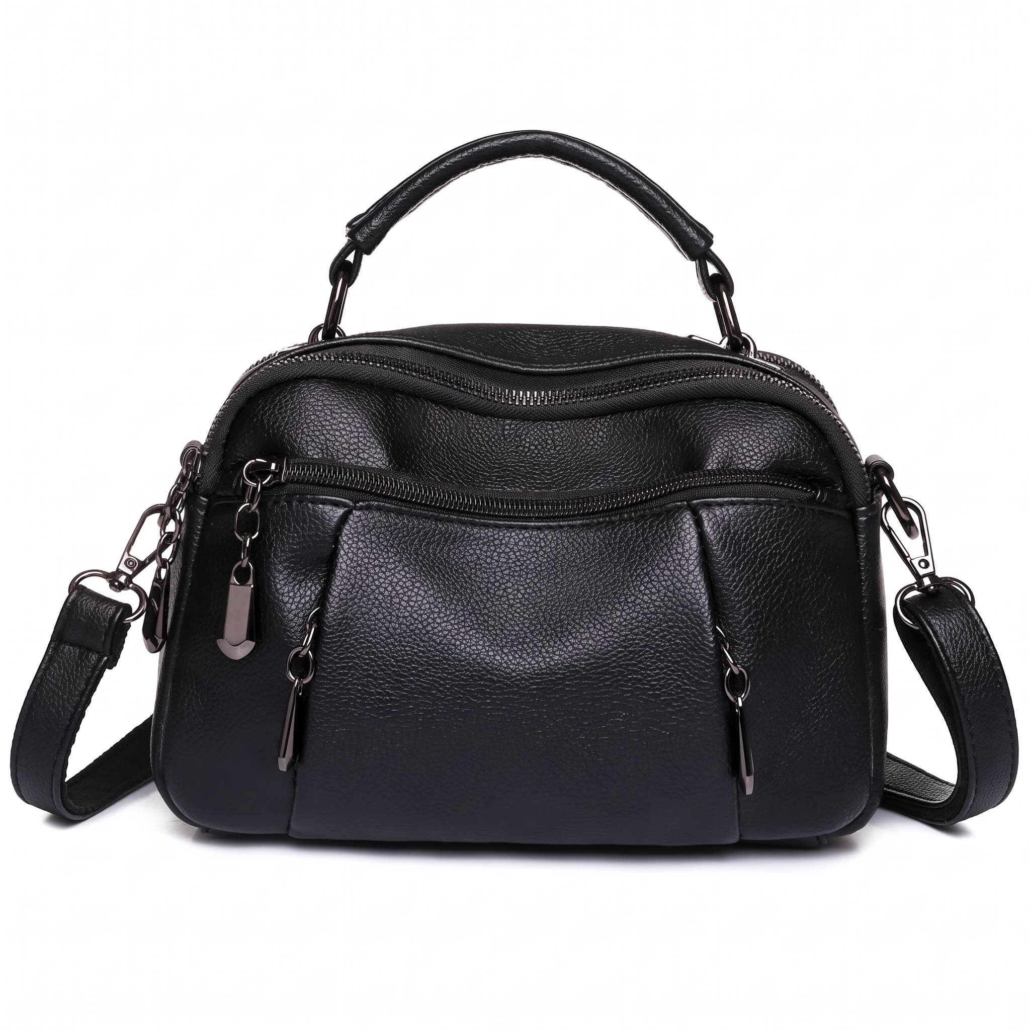 Sac TALIA noir, vue de face