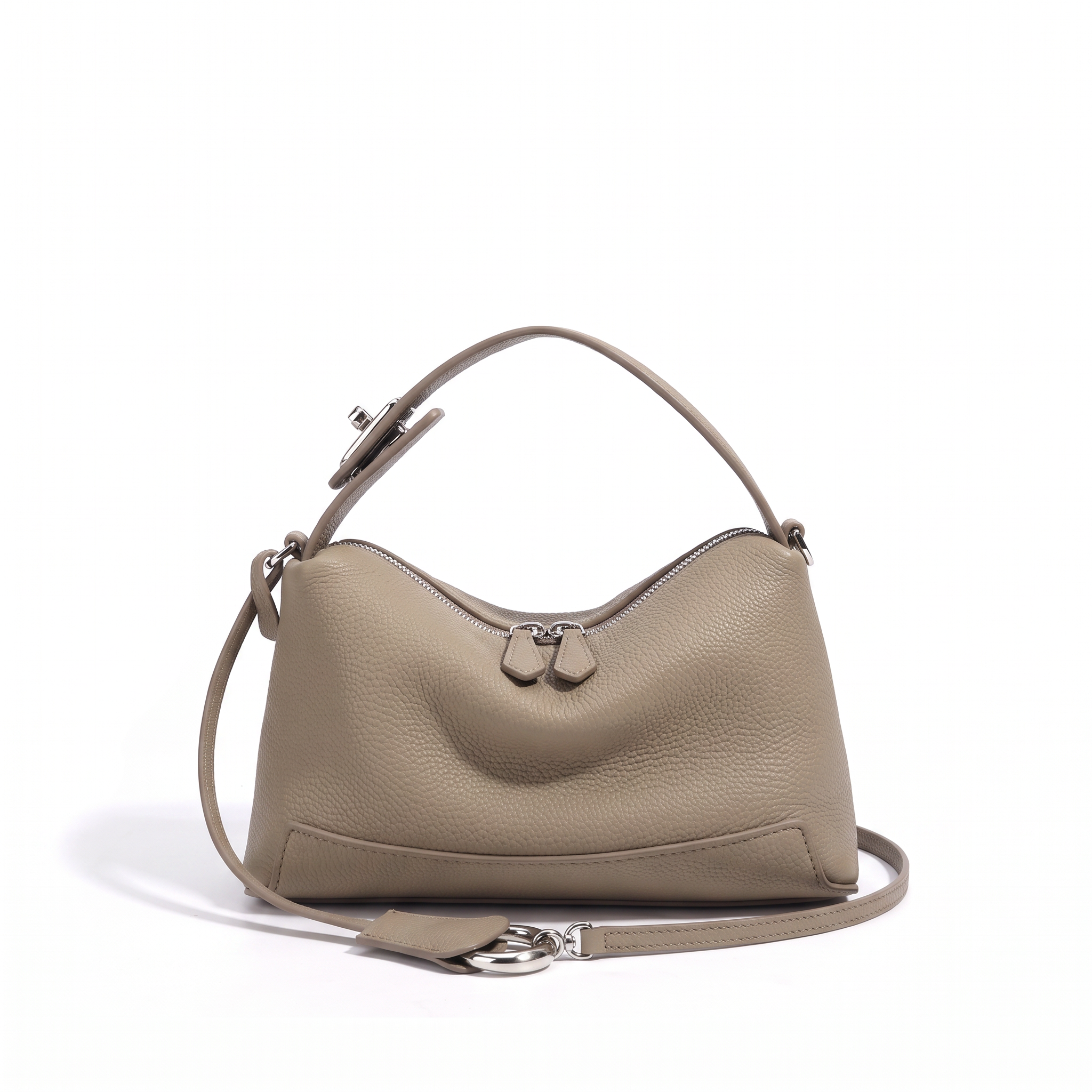 Sac ANAÏS taupe, vue de face