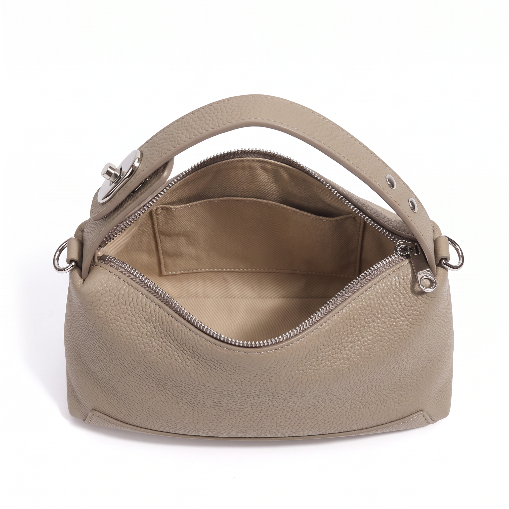 Sac ANAÏS taupe, intérieur