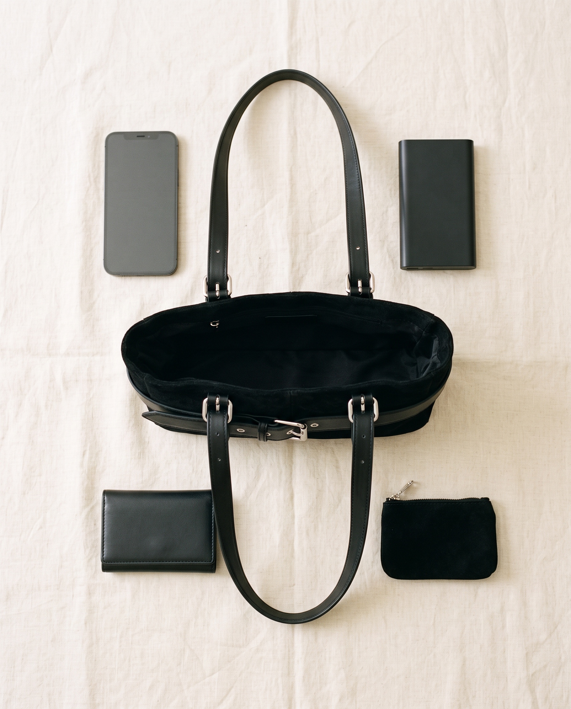 Cabas ELIANA noir, ce que le sac peut contenir