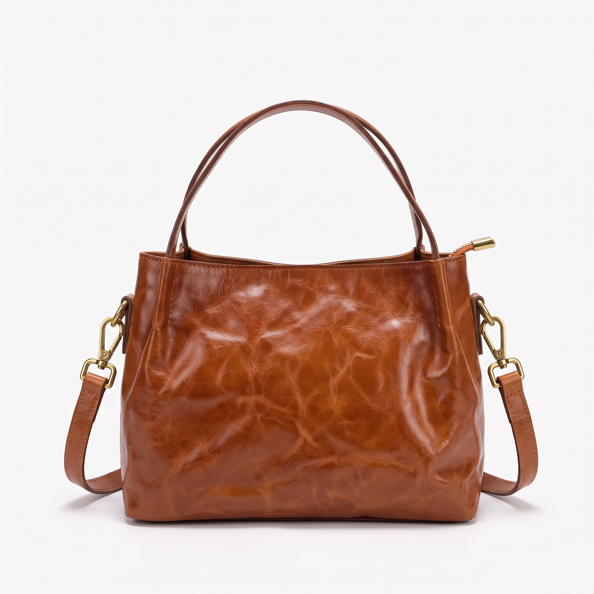 Sac FLORA camel, vue de face