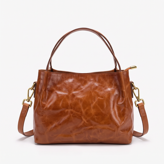 Sac FLORA camel, vue de face