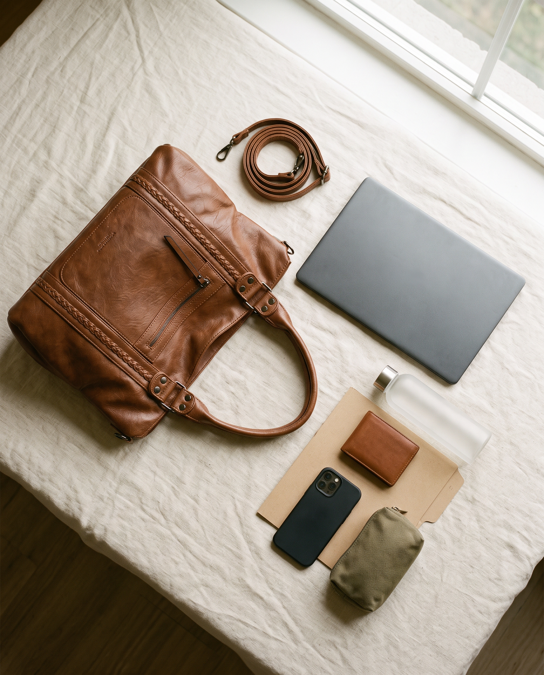 Cabas ZORA camel, ce que le sac peut contenir