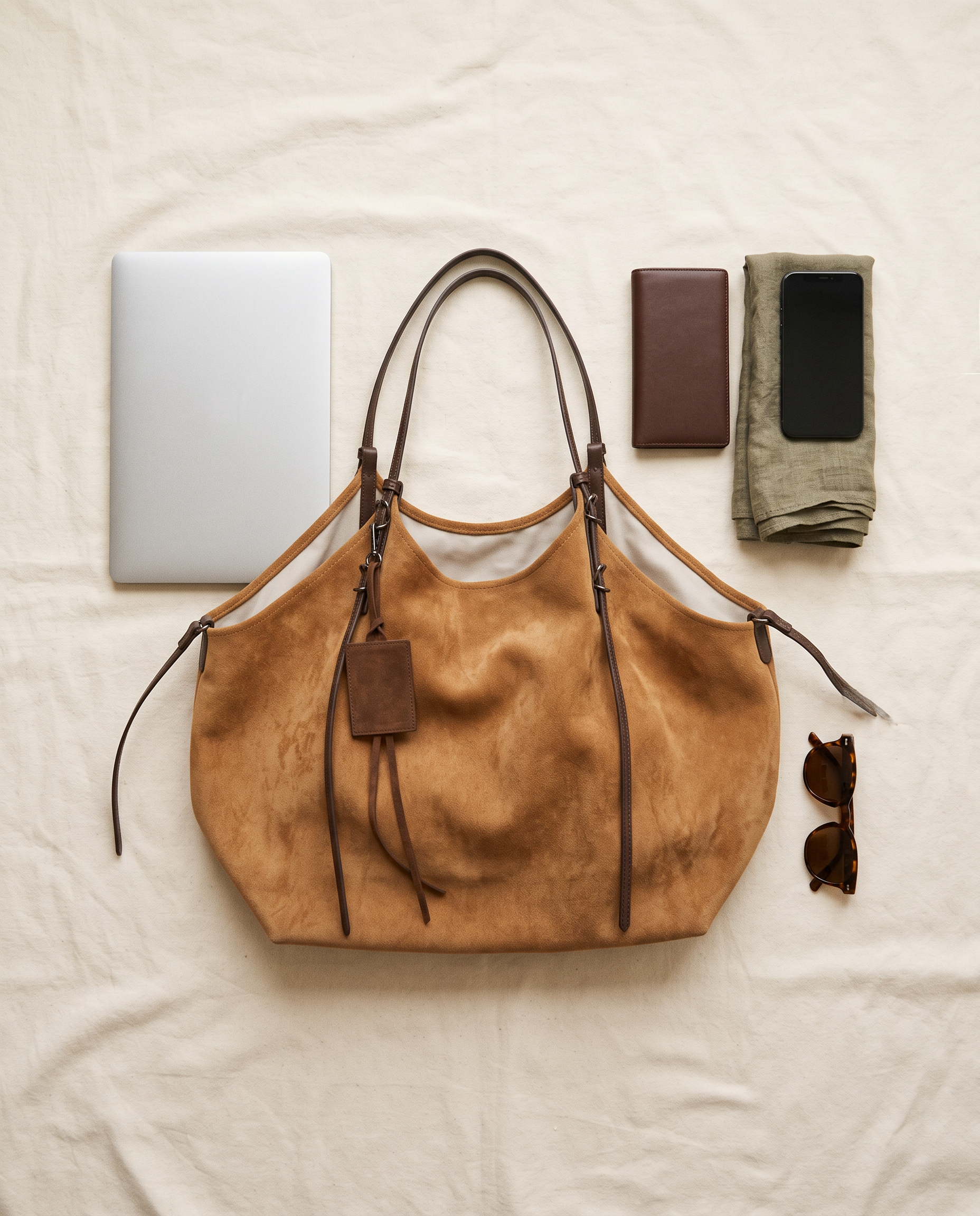 Cabas LORENA camel, ce que le sac peut contenir