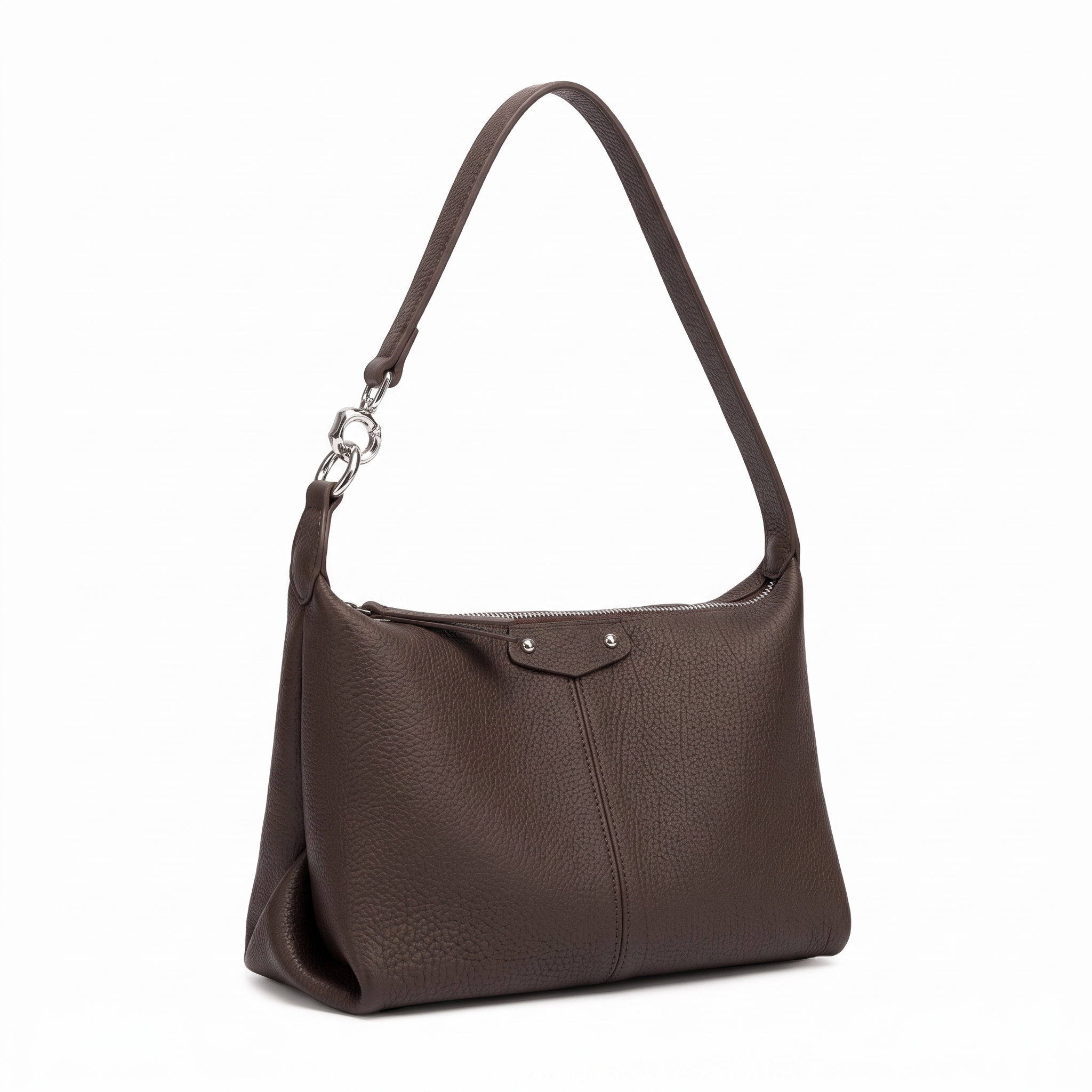 Sac MAELLE marron foncé, vue de trois-quarts