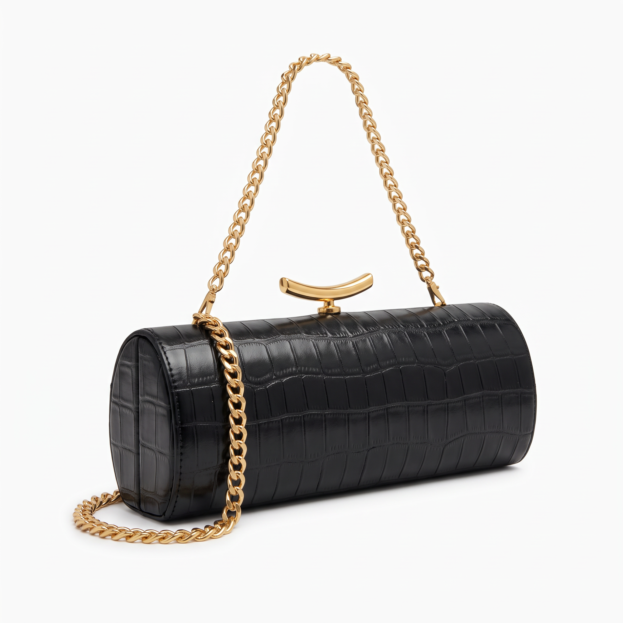 Pochette NADIA noir, vue de trois-quarts