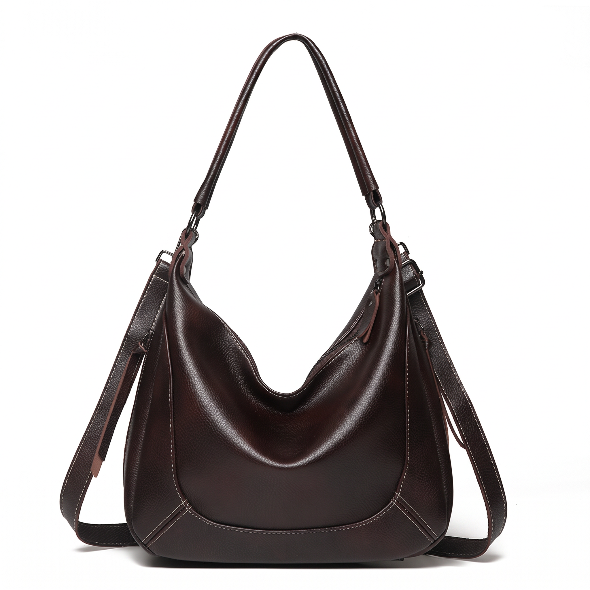 Sac LUCIE marron foncé, vue de face