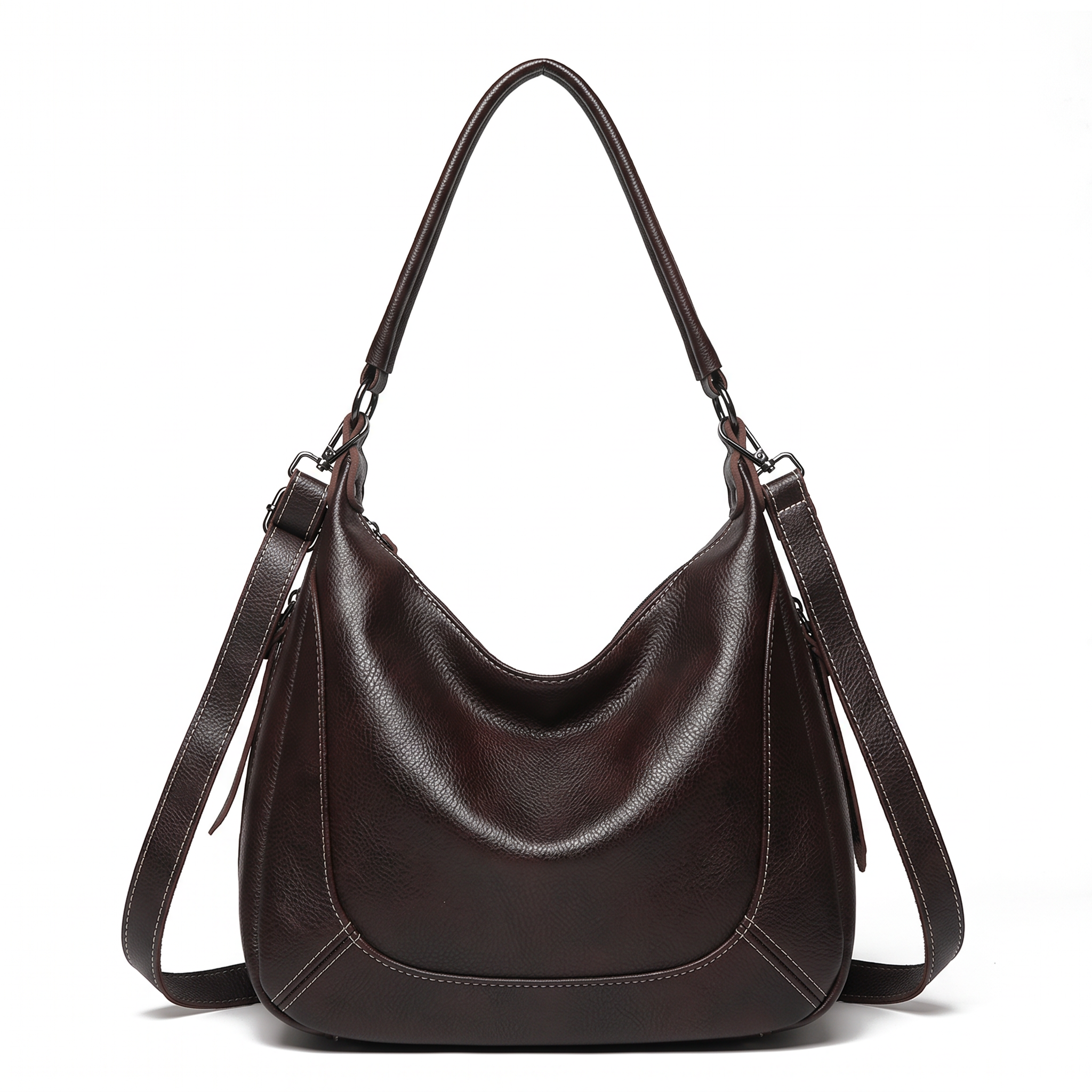 Sac LUCIE marron foncé, vue de dos