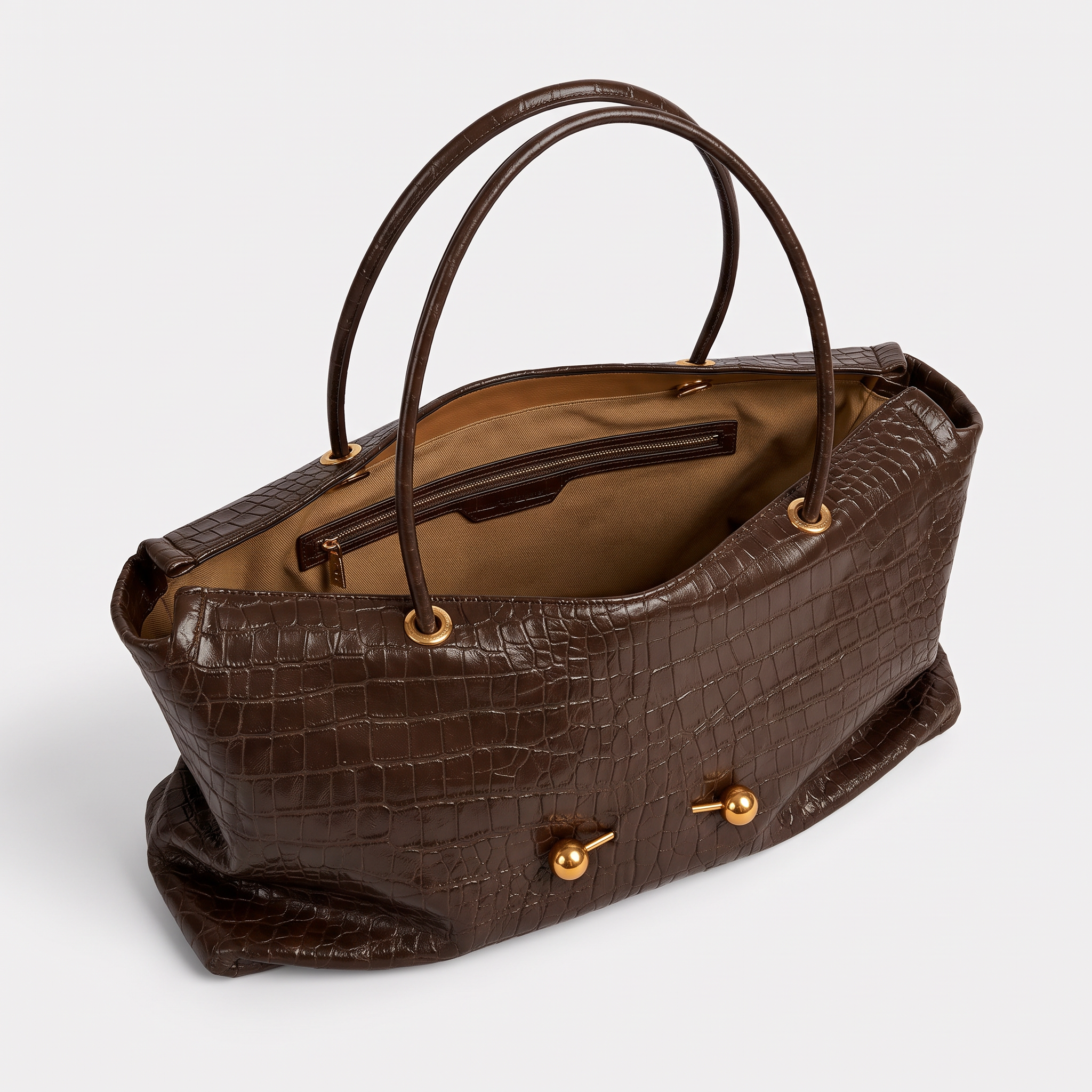 Sac ELSA marron foncé, intérieur