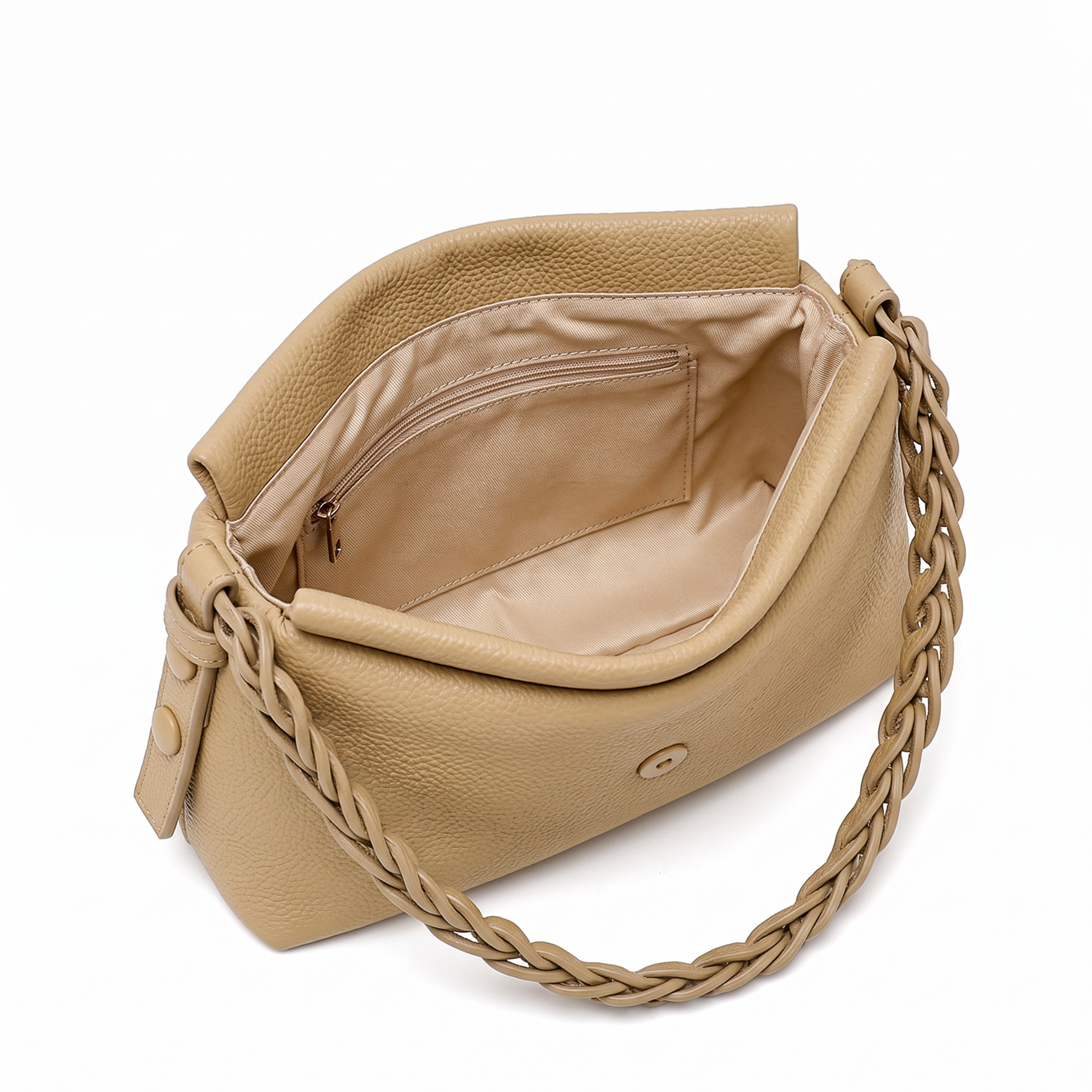 Sac CAPUCINE taupe, intérieur
