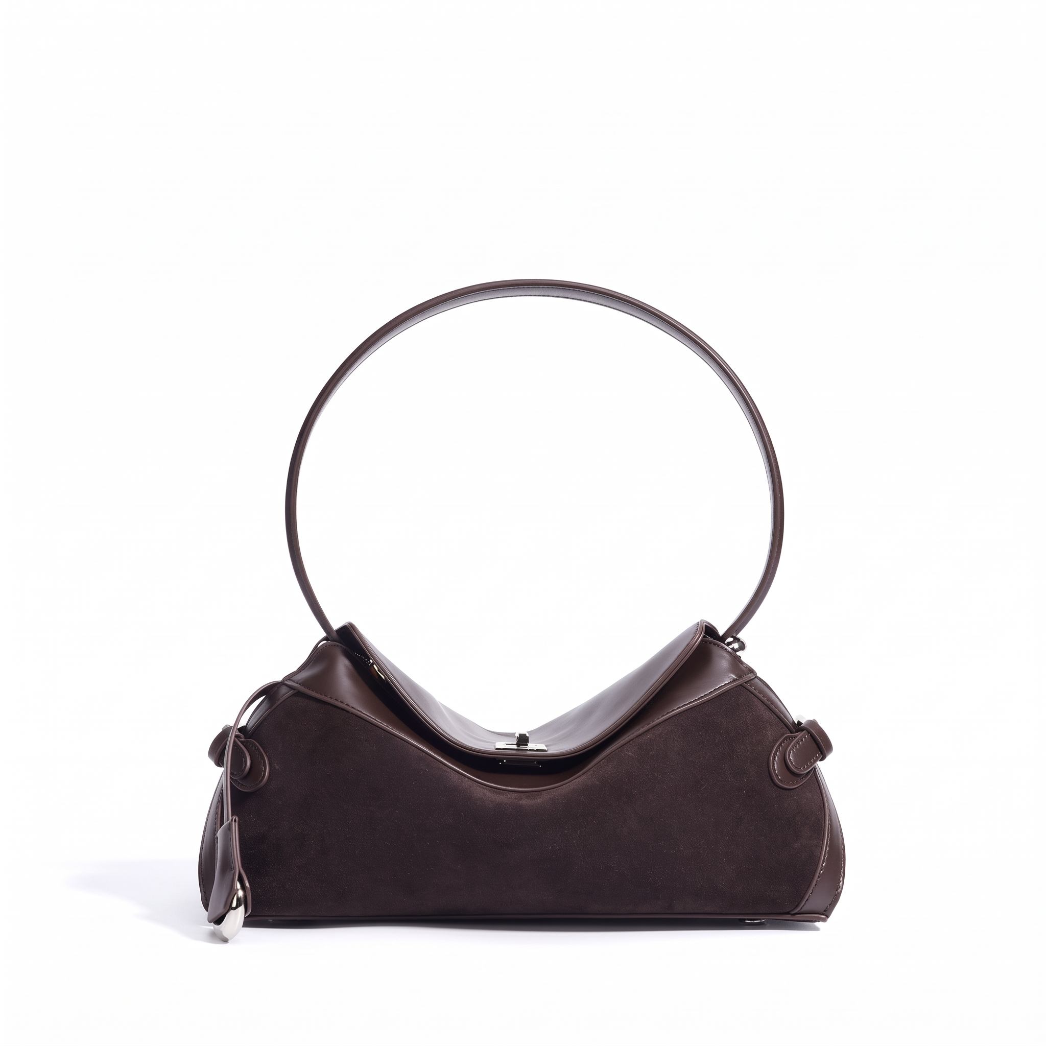 Sac ROSALIE marron foncé, vue de face