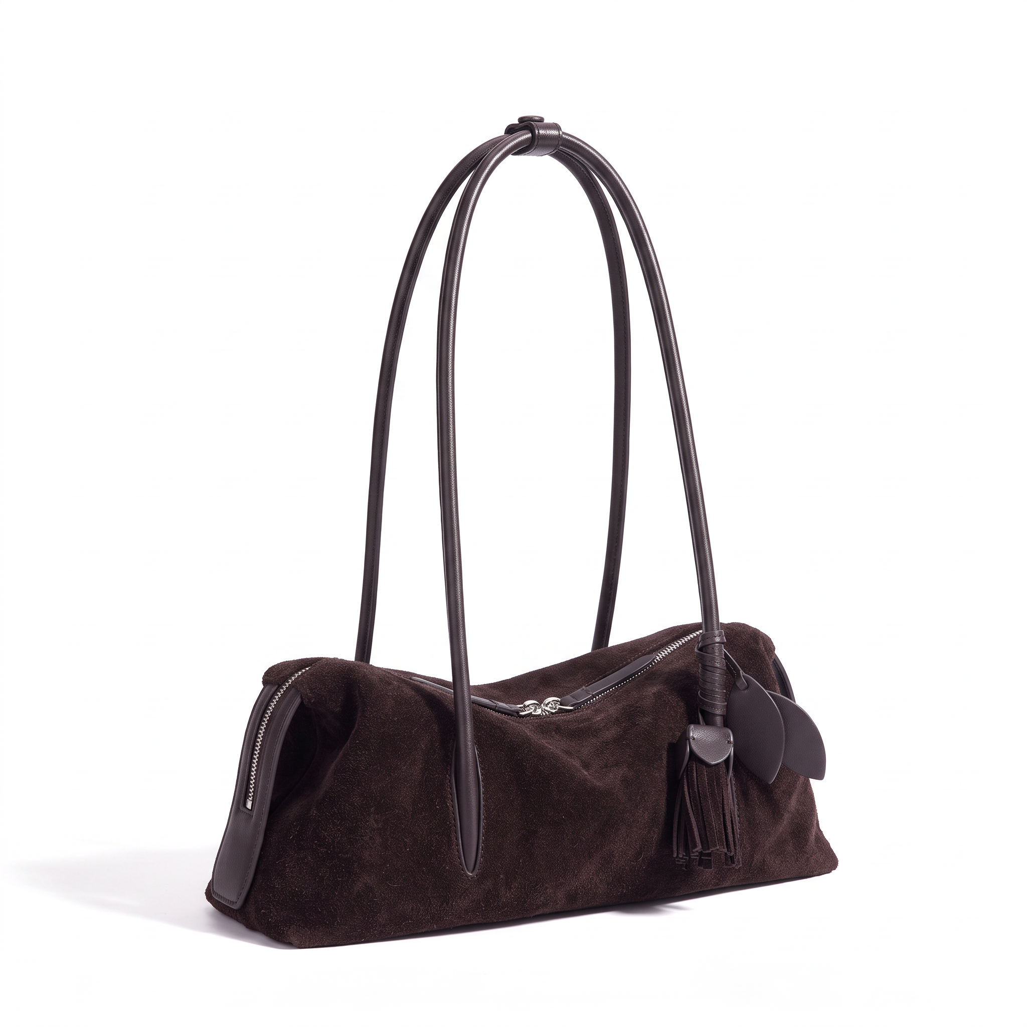 Sac SOLÈNE marron foncé, vue de trois-quarts