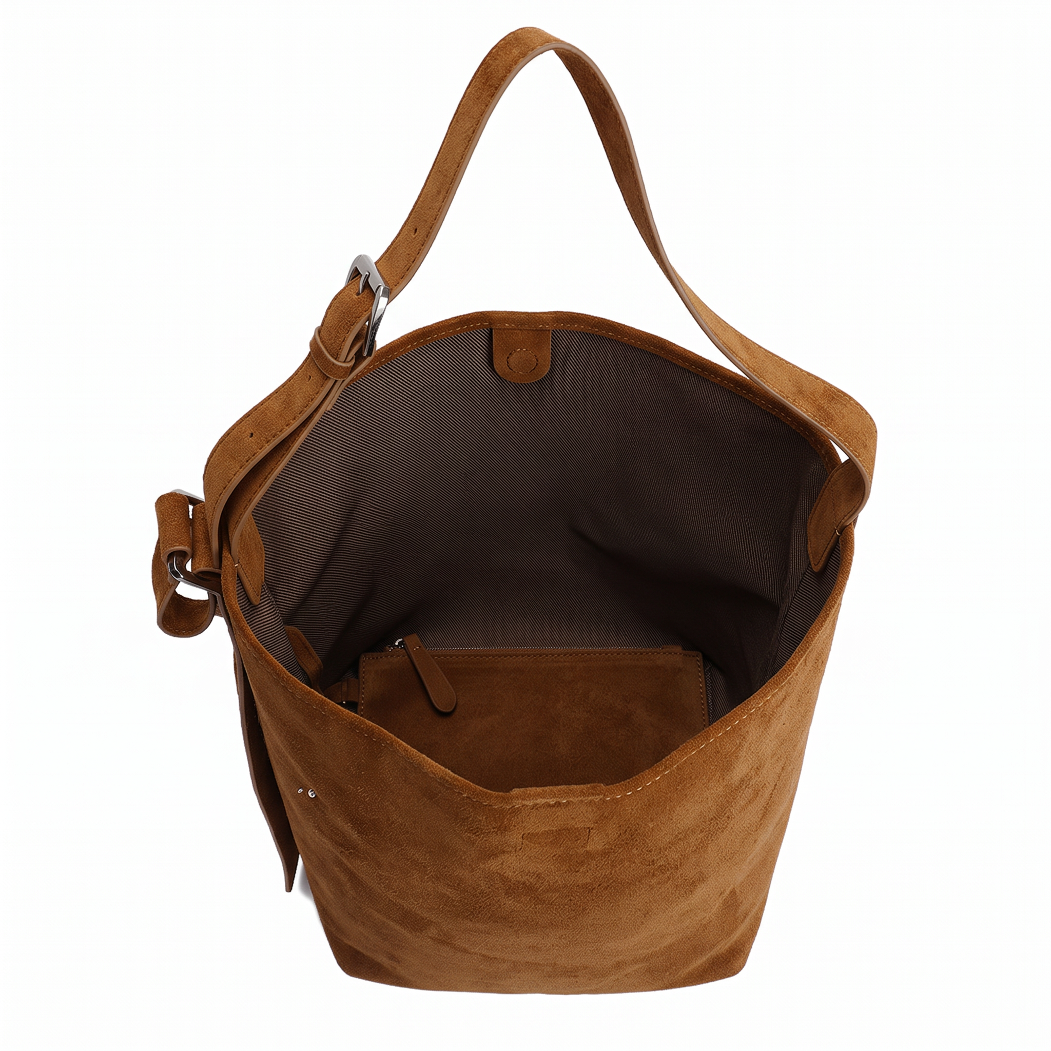 Sac seau LOUNA camel, intérieur