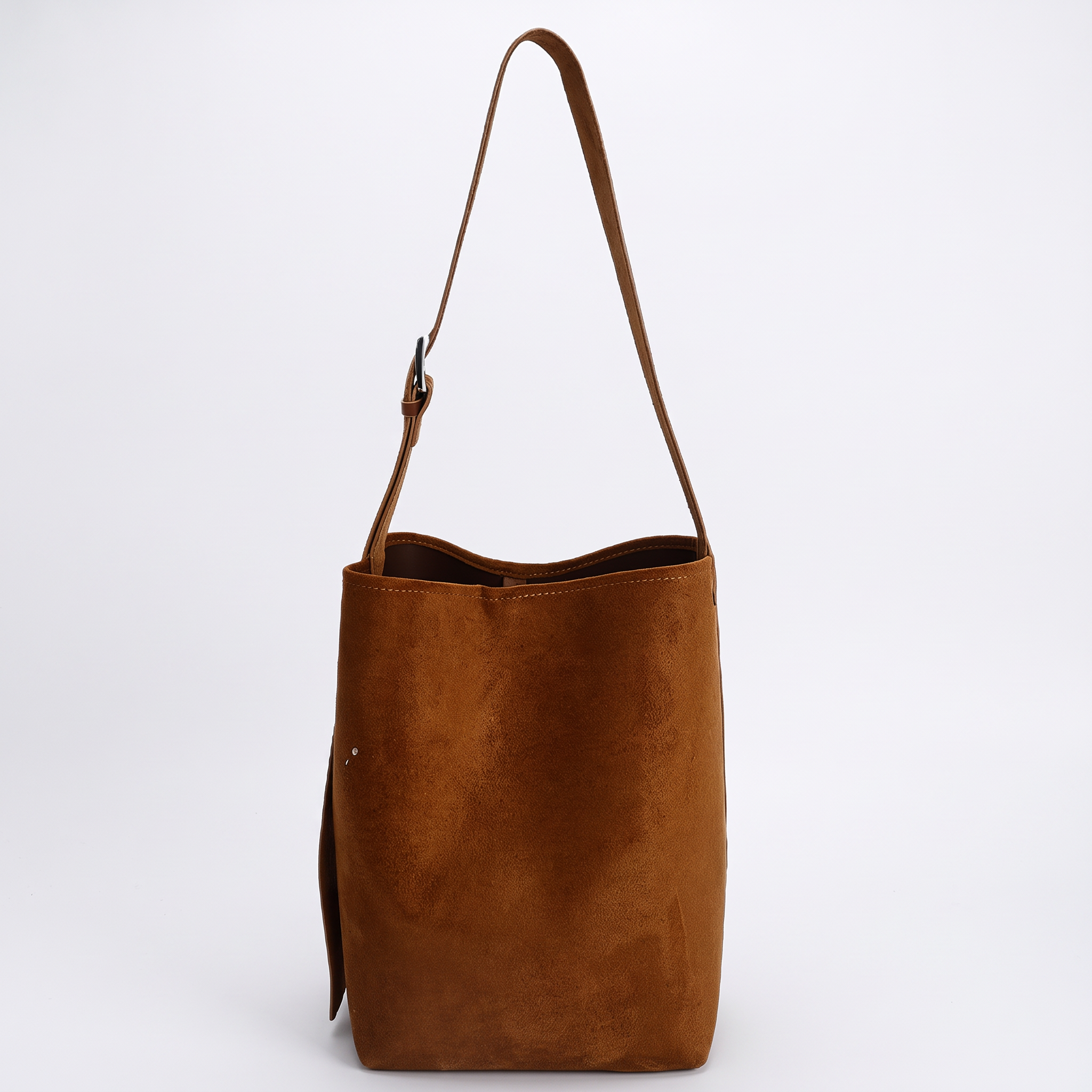 Sac seau LOUNA camel, vue de face