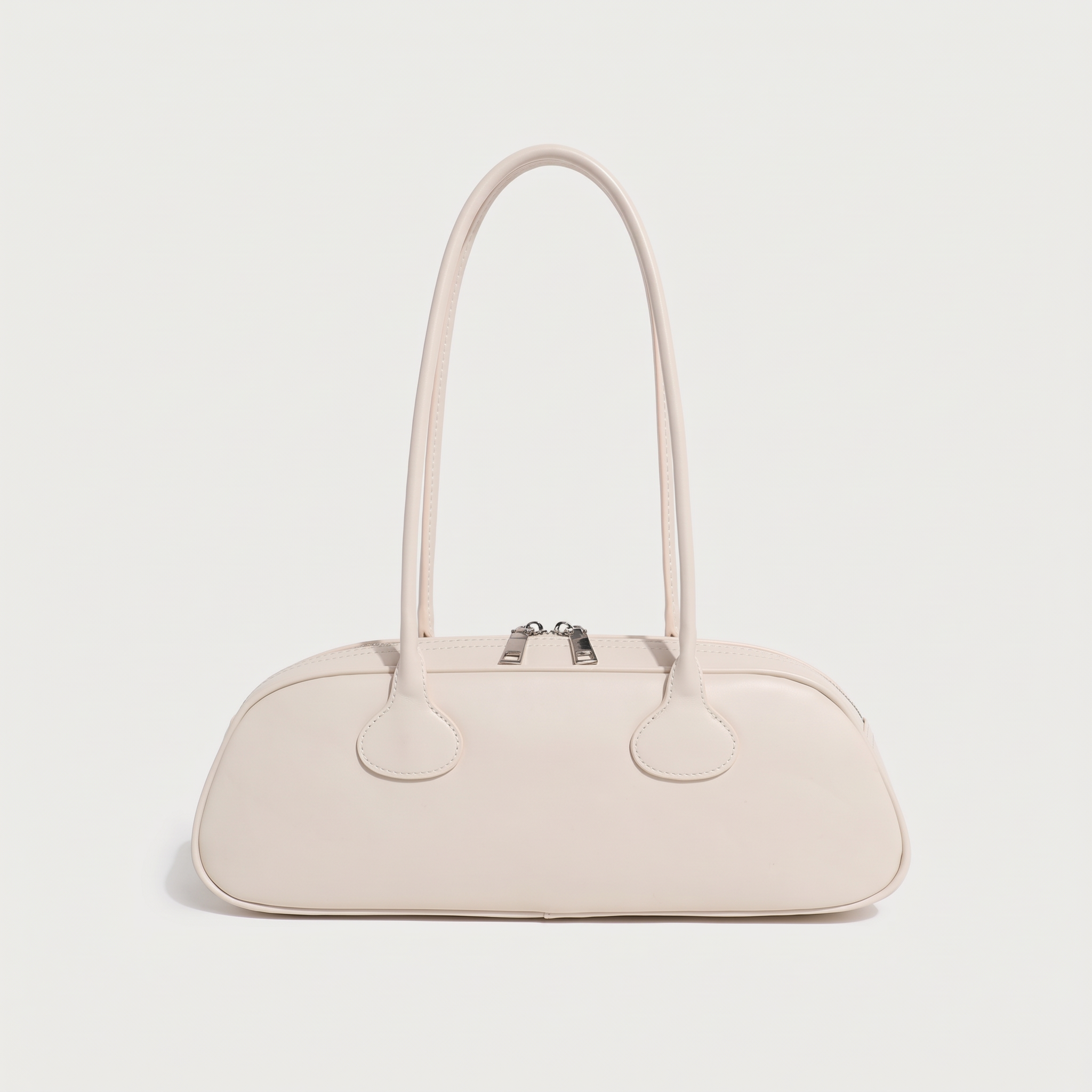 Sac baguette GRETA crème, vue de face