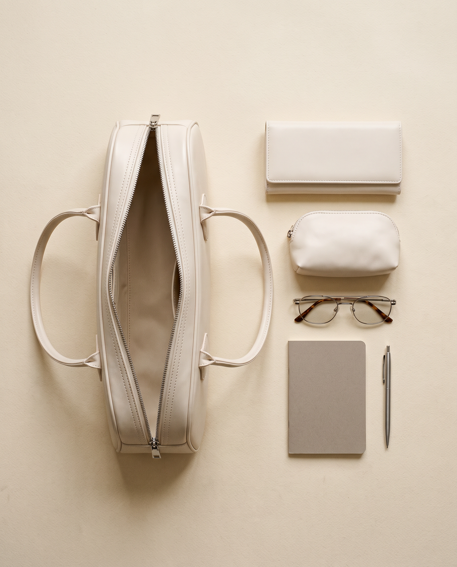 Sac baguette GRETA crème, ce que le sac peut contenir