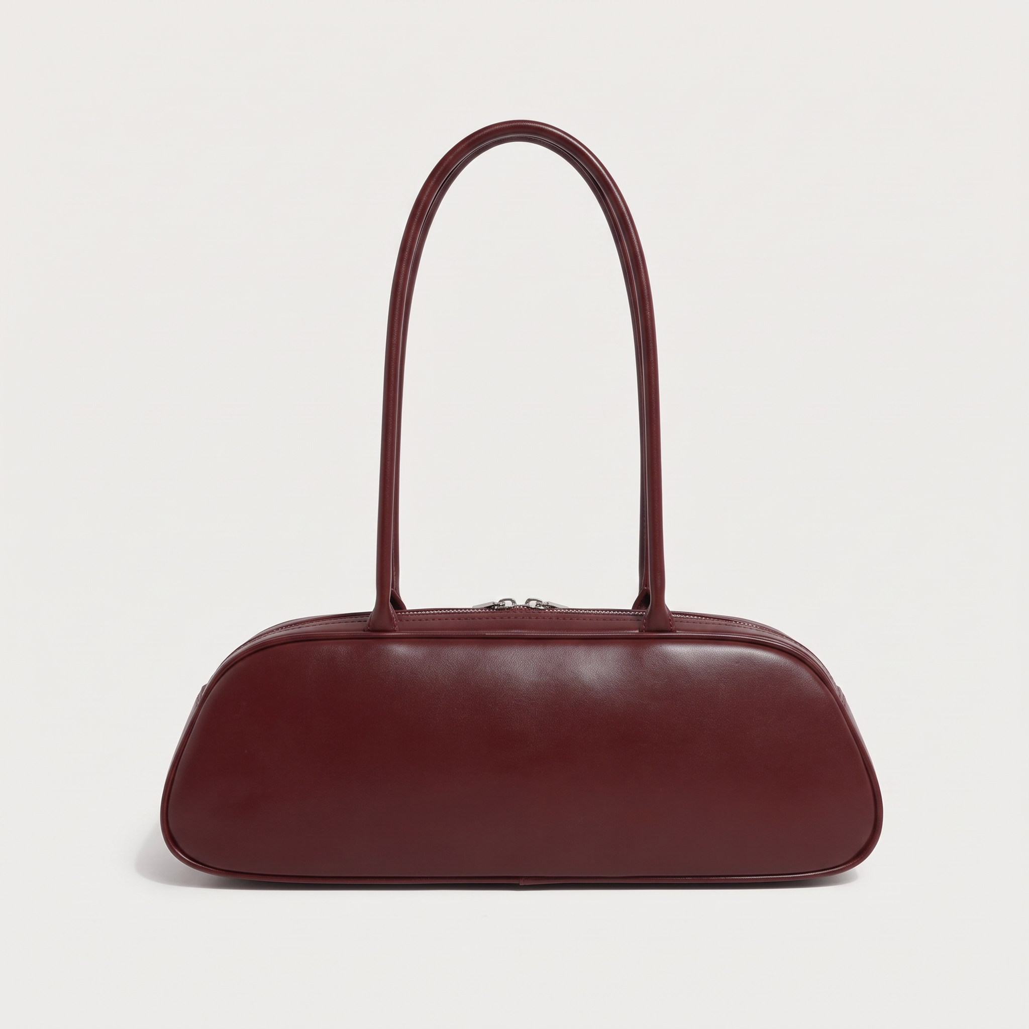 Sac baguette GRETA rouge bordeaux, vue de dos