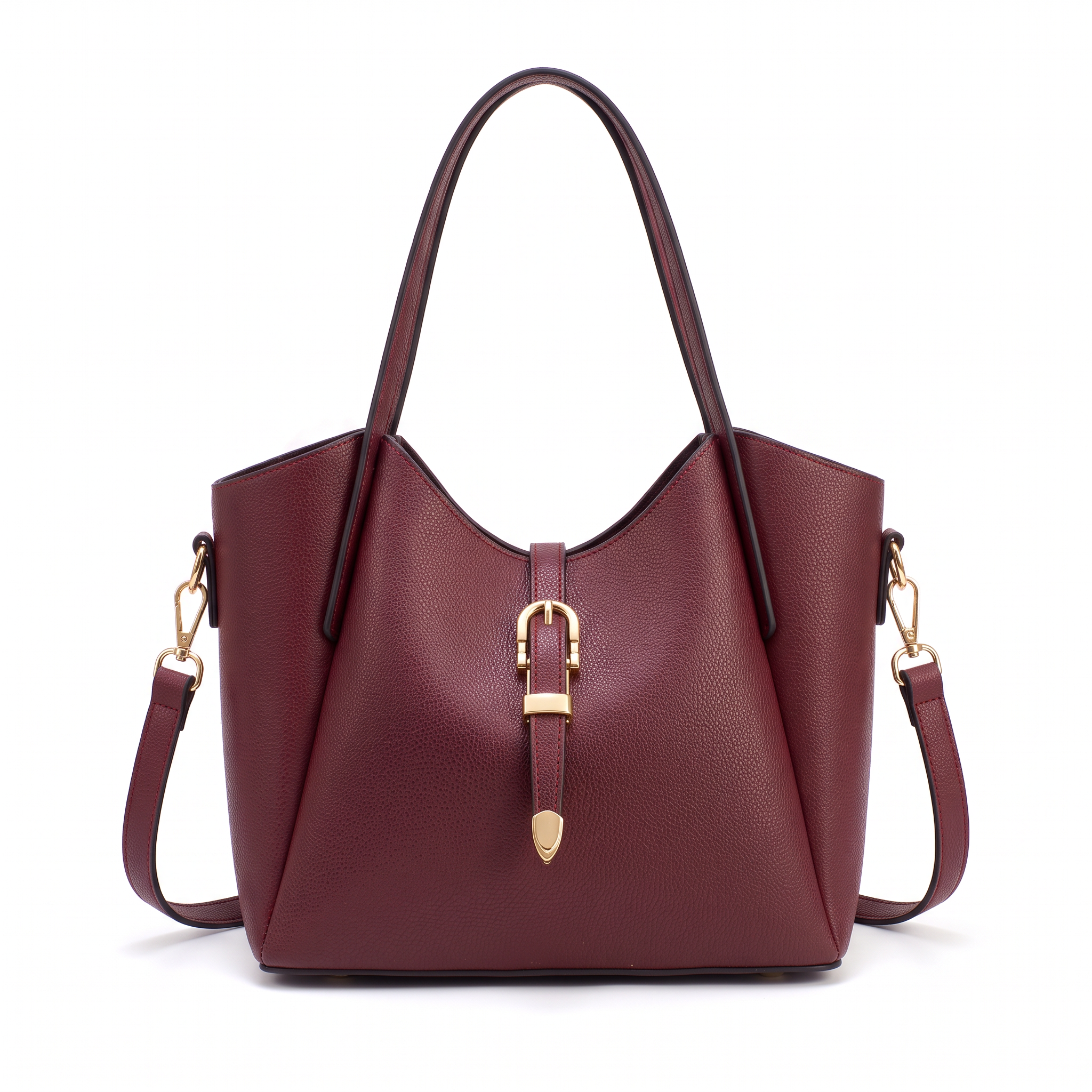 Sac GIULIA rouge bordeaux, vue de face