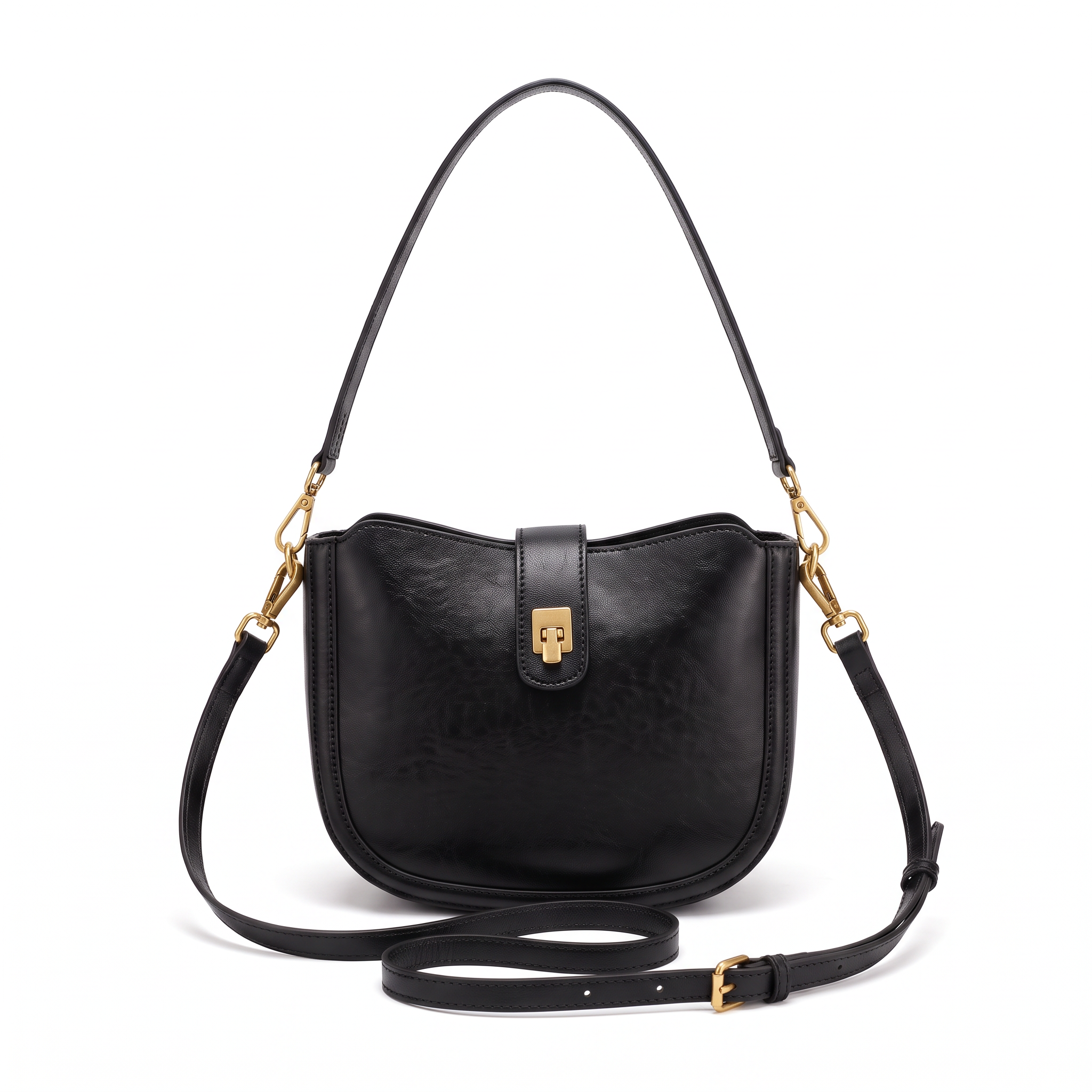 Sac CHIARA noir, vue de face
