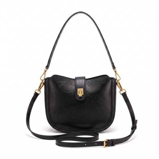 Sac CHIARA noir, vue de face