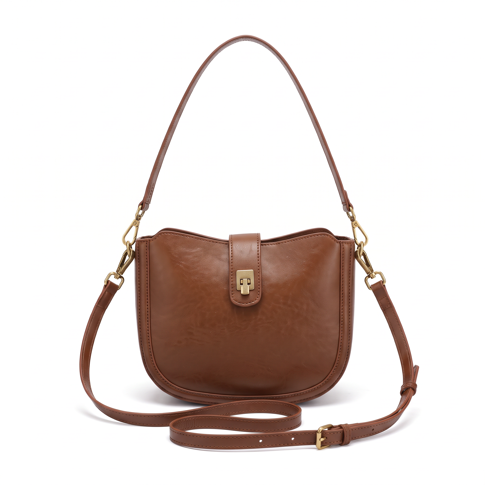 Sac CHIARA camel, vue de face