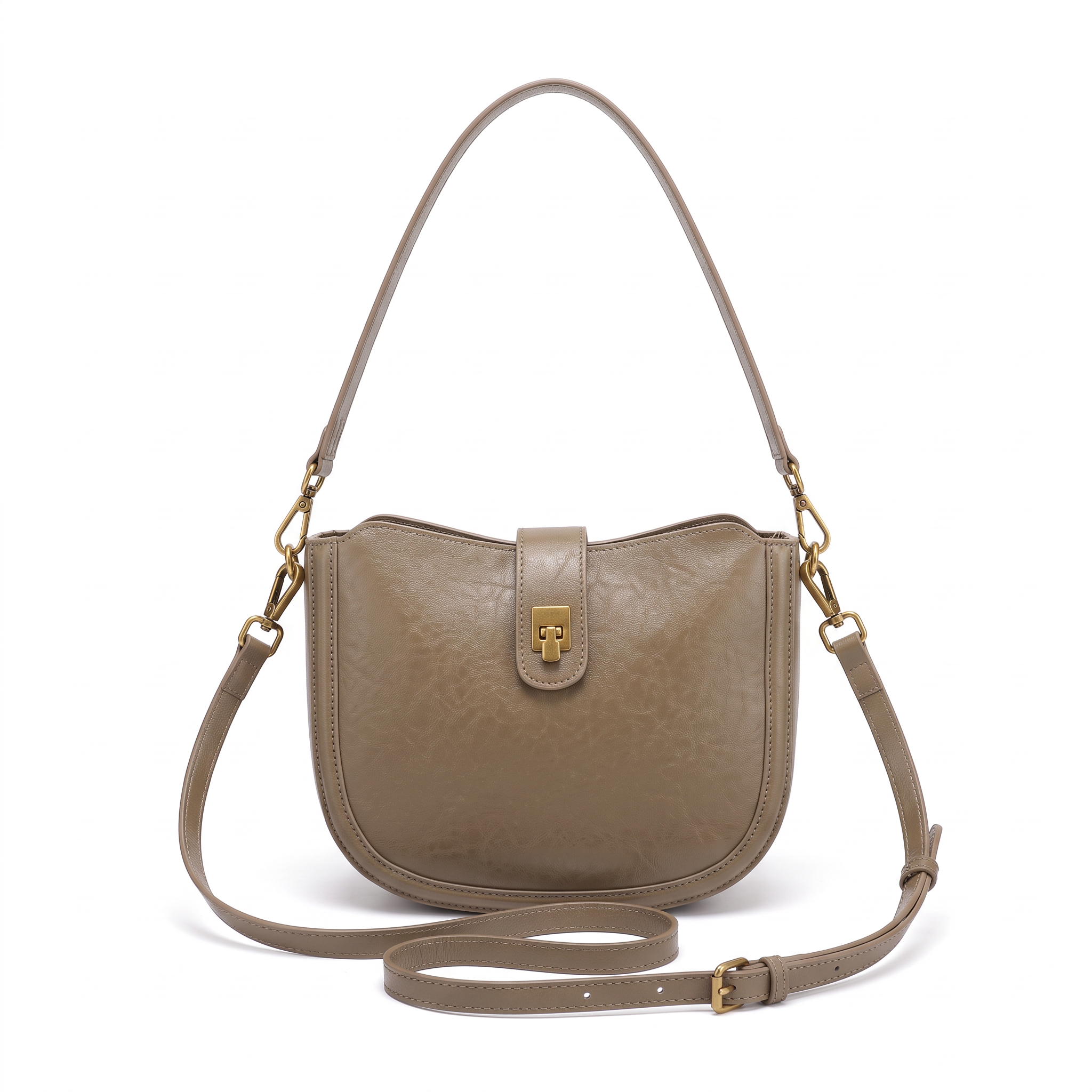 Sac CHIARA taupe, vue de face