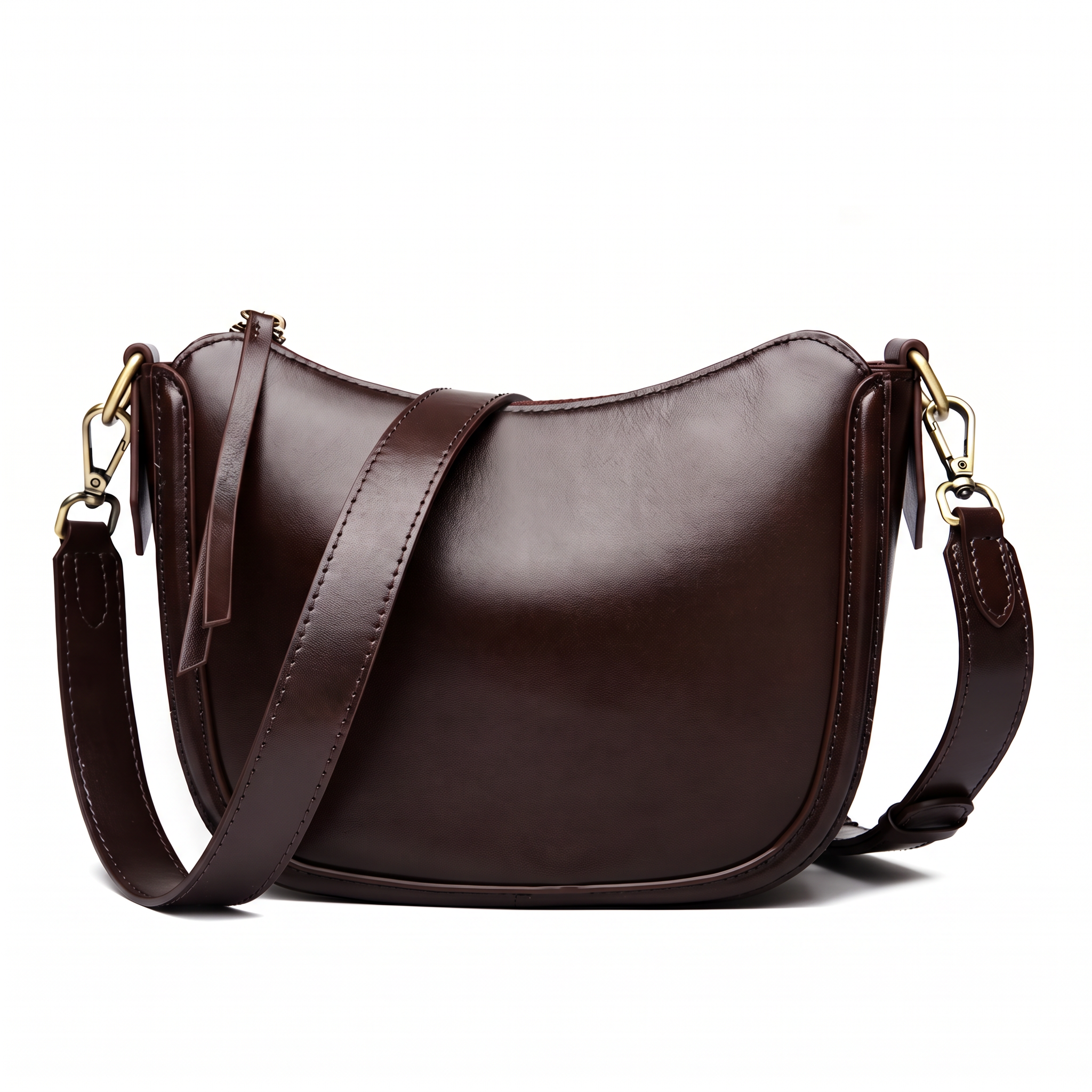 Sac DANAE marron foncé, vue de face