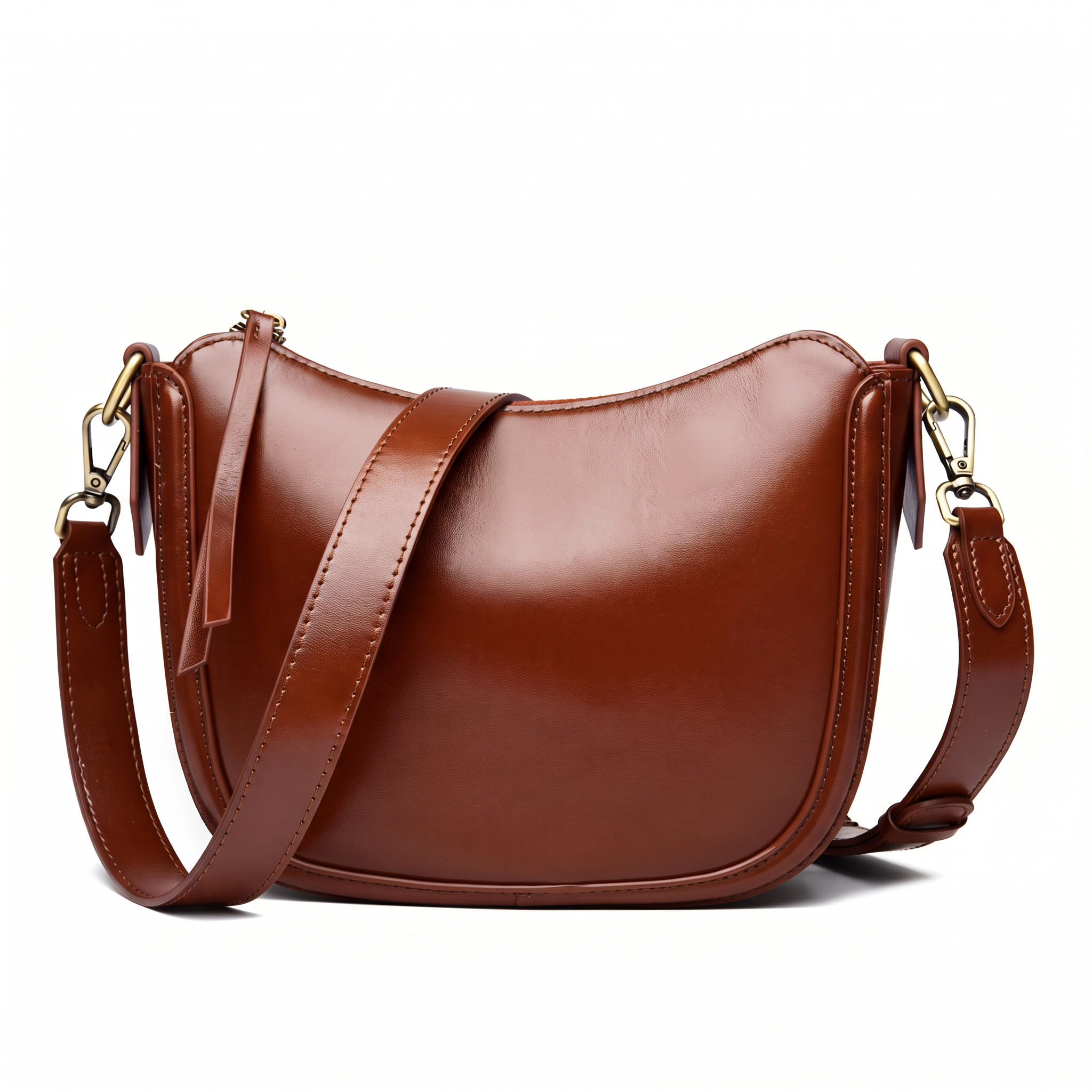 Sac DANAE marron, vue de face
