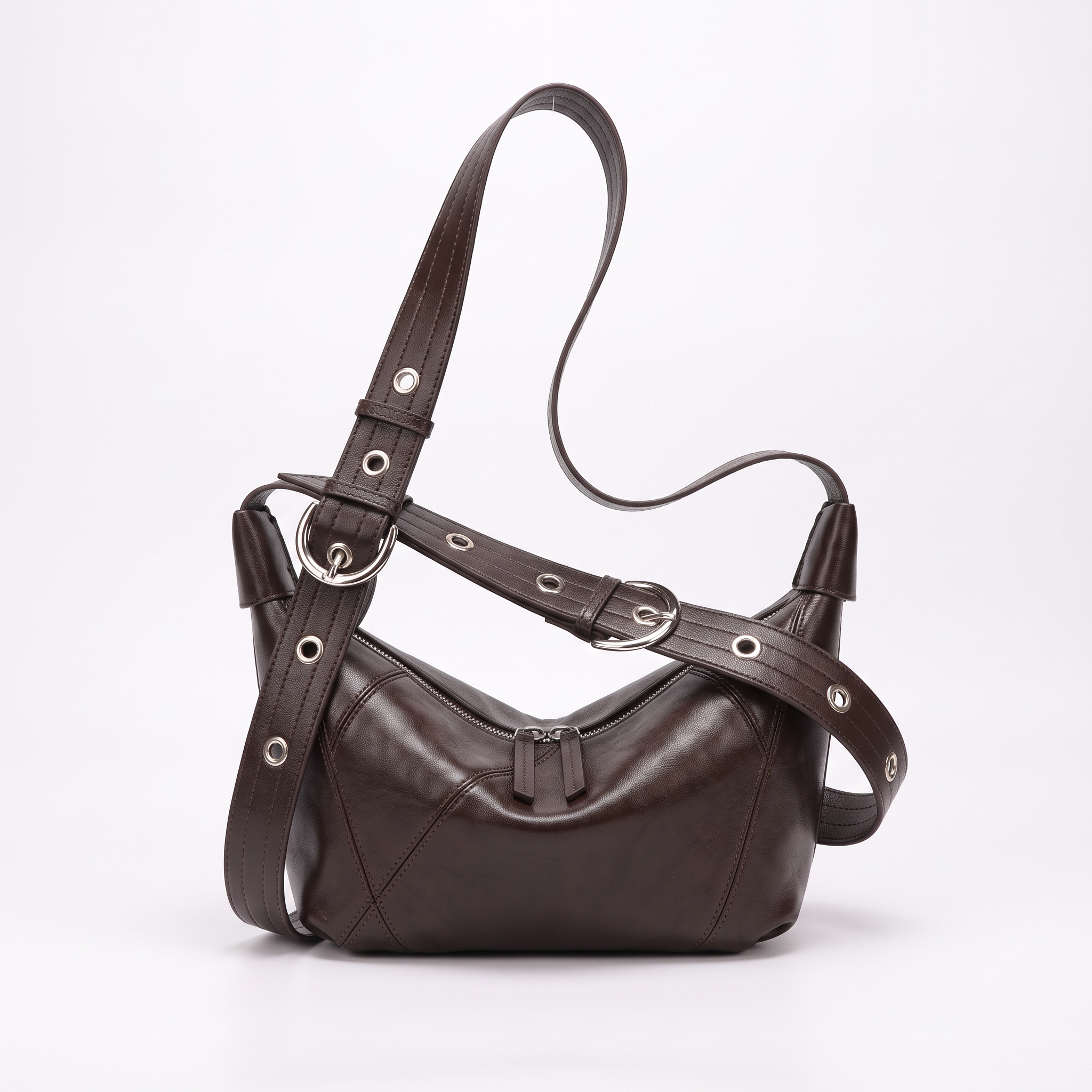 Sac FRIDA marron foncé, vue de face