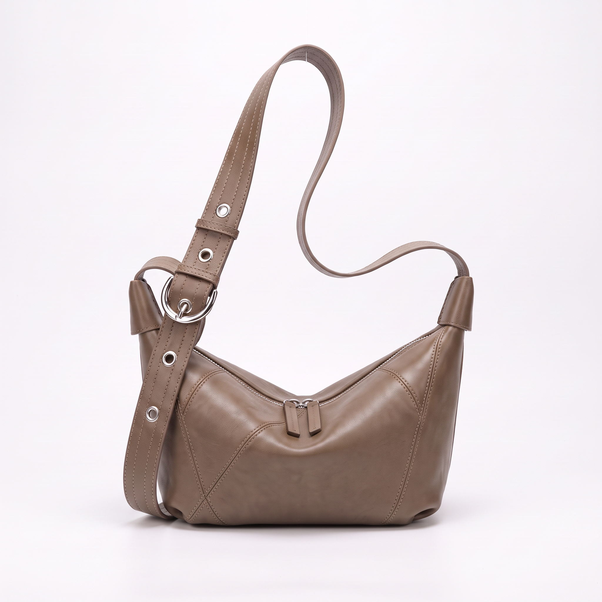 Sac FRIDA taupe, vue de face