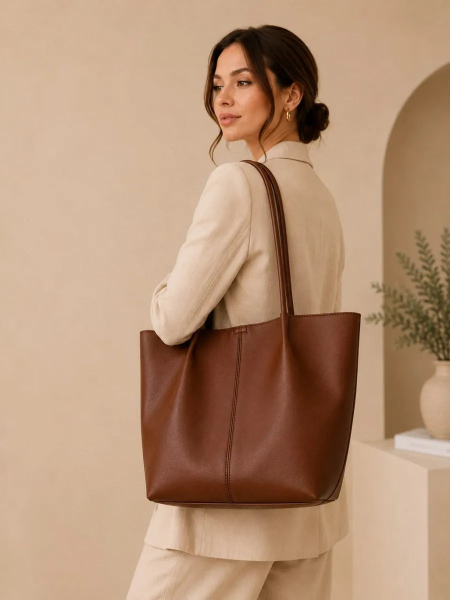ARIA – Grand sac à main souple en similicuir (vue 7) – YUMIKA